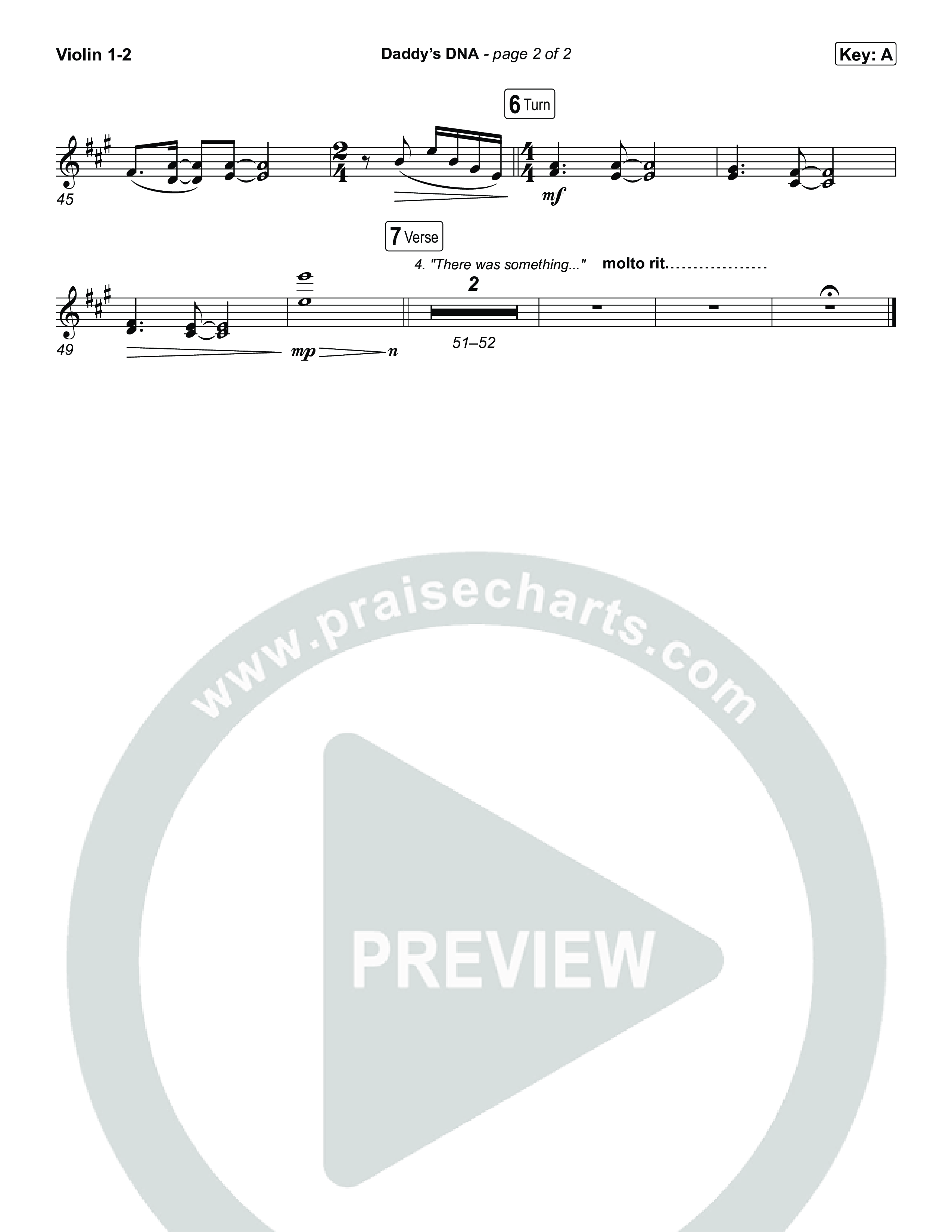 Daddy's DNA Violin 1,2 (Brandon Lake)