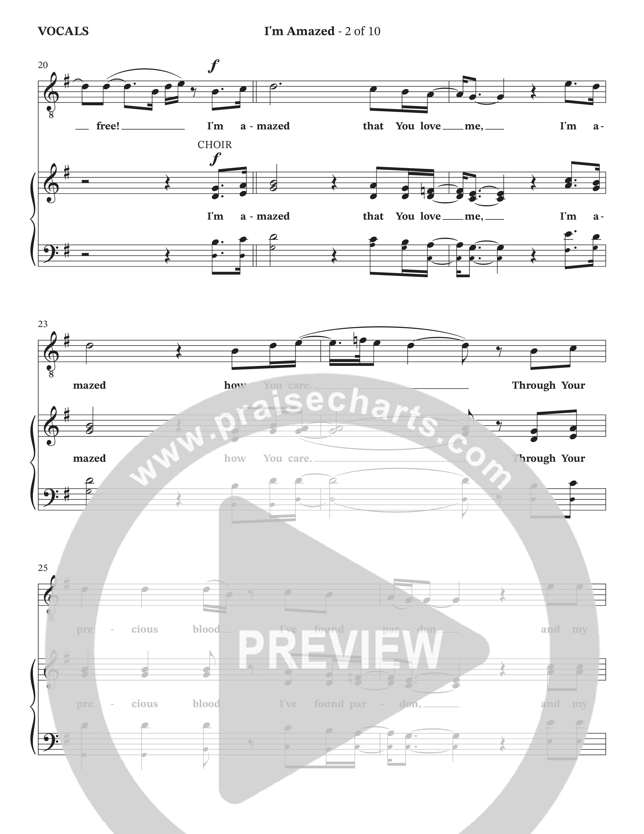I'm Amazed (Choral Anthem SATB) Choir Sheet (SATB) (The Brooklyn Tabernacle Choir / Jason Crabb / Arr. Carol Cymbala / Orch. Lari Goss)