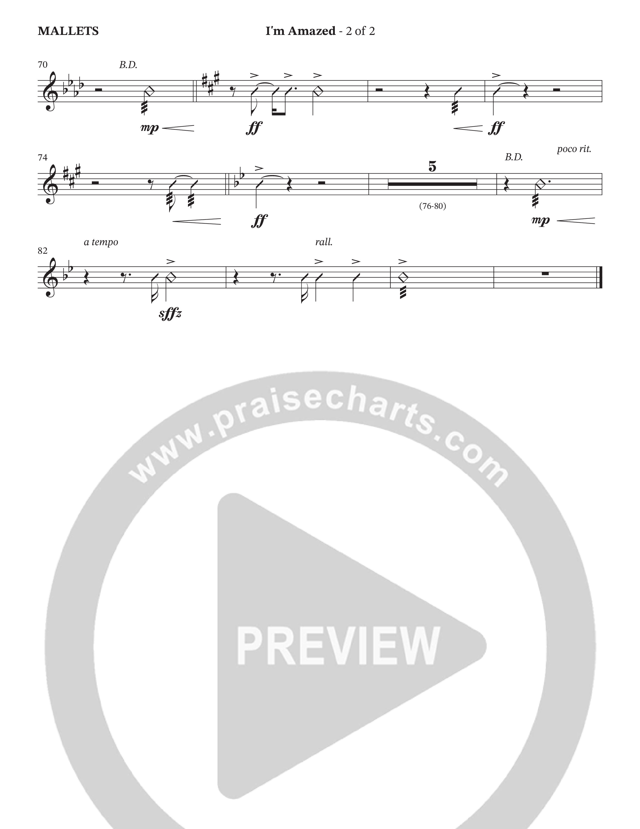 I'm Amazed (Choral Anthem SATB) Mallets (The Brooklyn Tabernacle Choir / Jason Crabb / Arr. Carol Cymbala / Orch. Lari Goss)