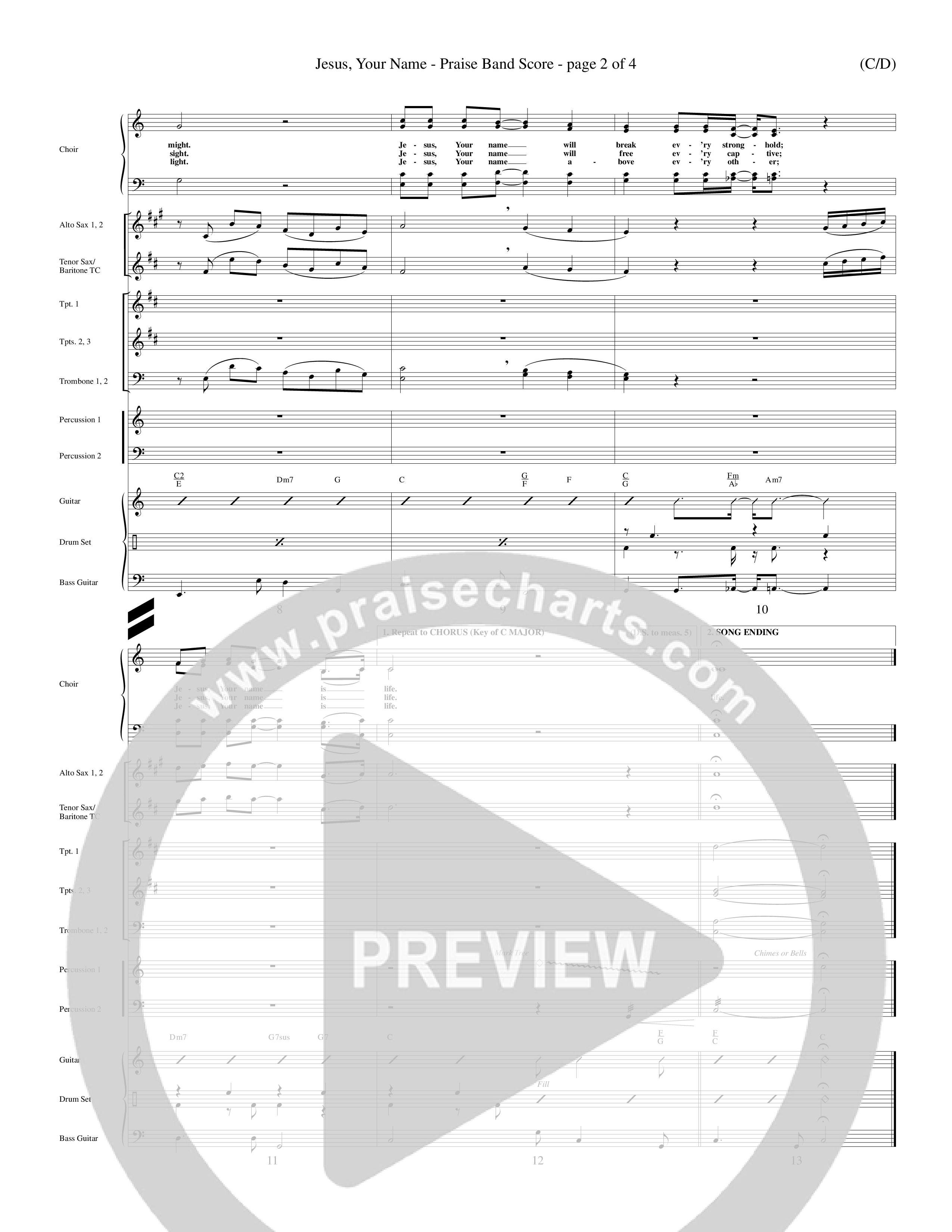 Jesus Your Name (Choral Anthem SATB) Conductor's Score (Word Music Choral / Orch. Dave Williamson)