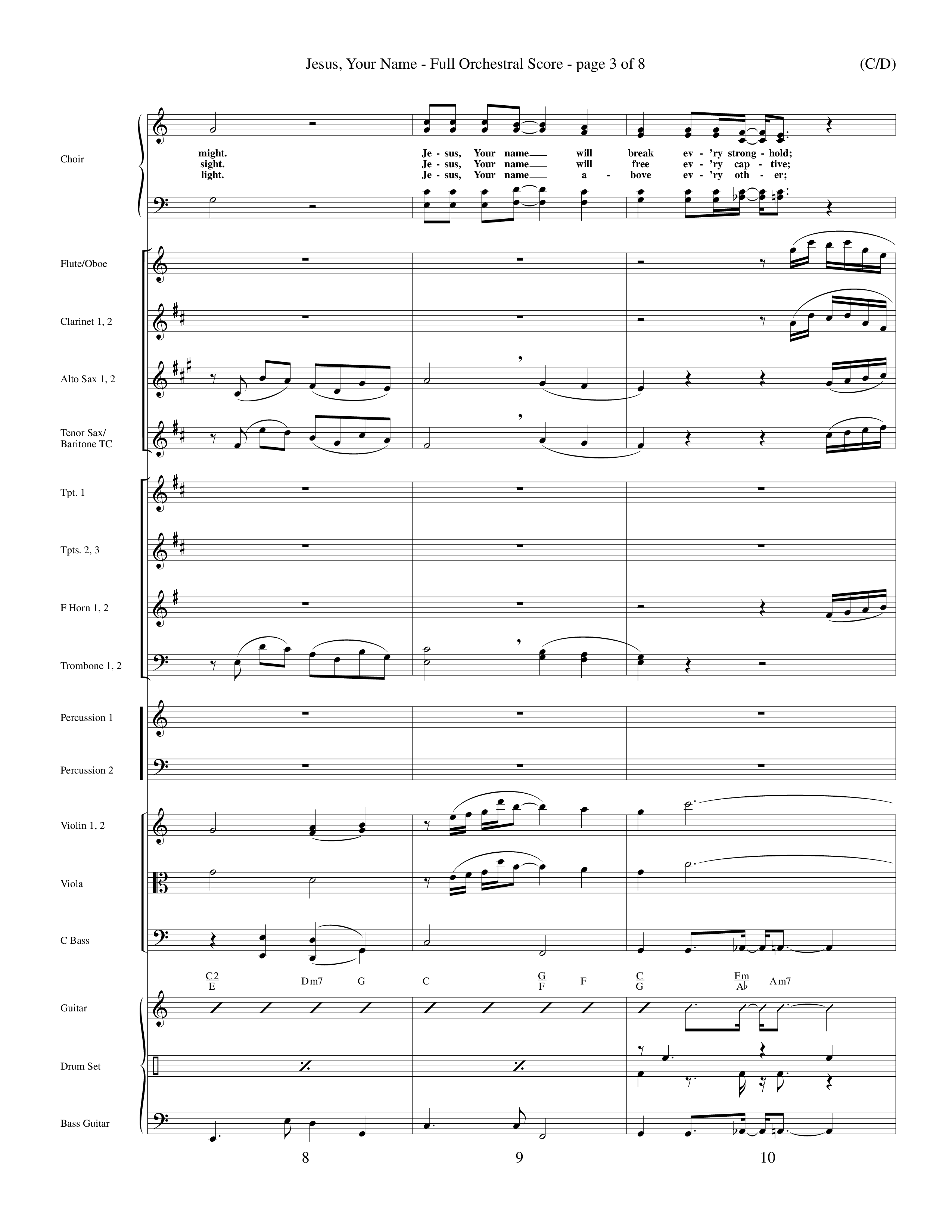 Jesus Your Name (Choral Anthem SATB) Conductor's Score (Word Music Choral / Orch. Dave Williamson)