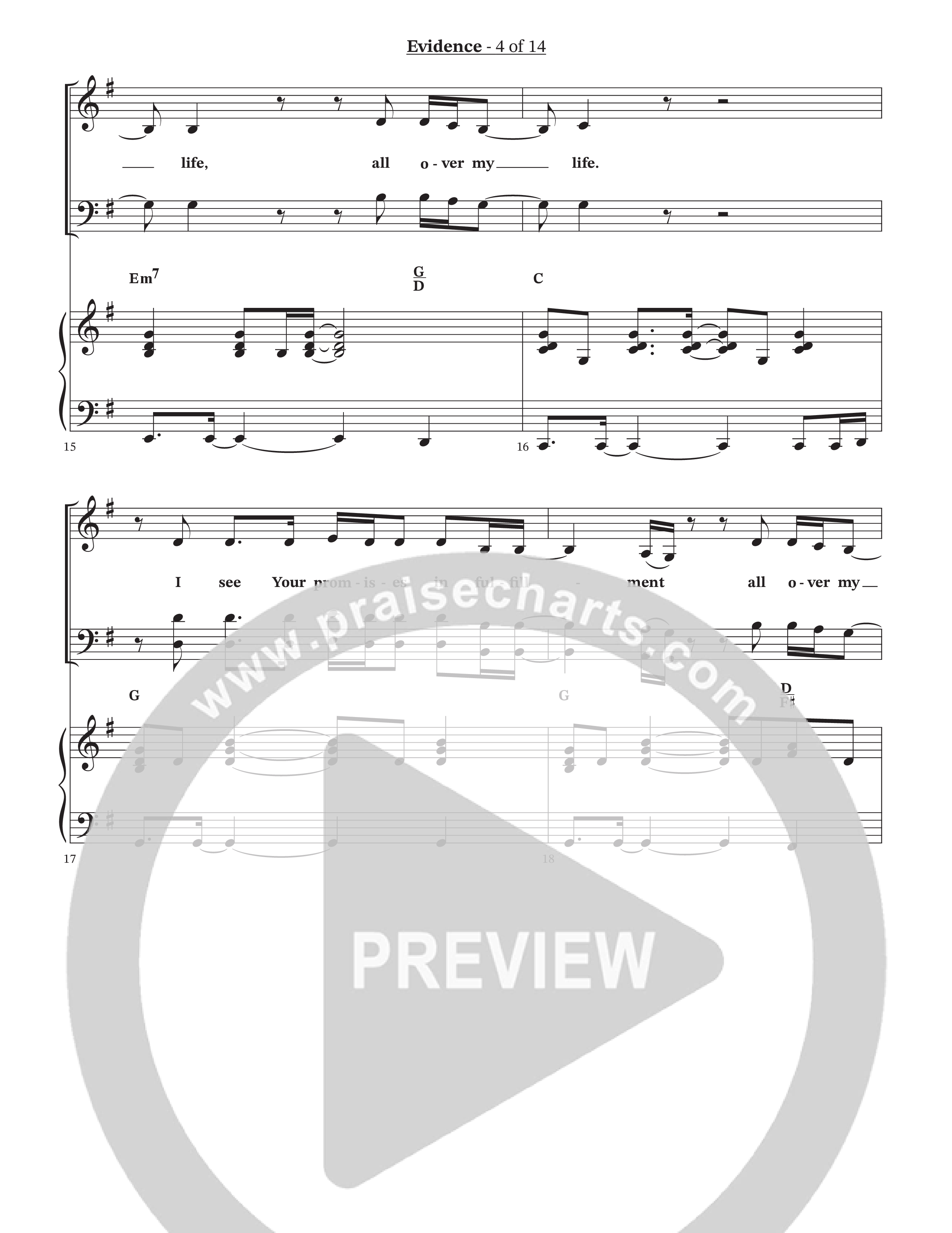 Evidence (Choral Anthem SATB) Anthem (SATB/Piano) (Triumphant Quartet / Arr. Wayne Haun / Arr. Josh Stewart)