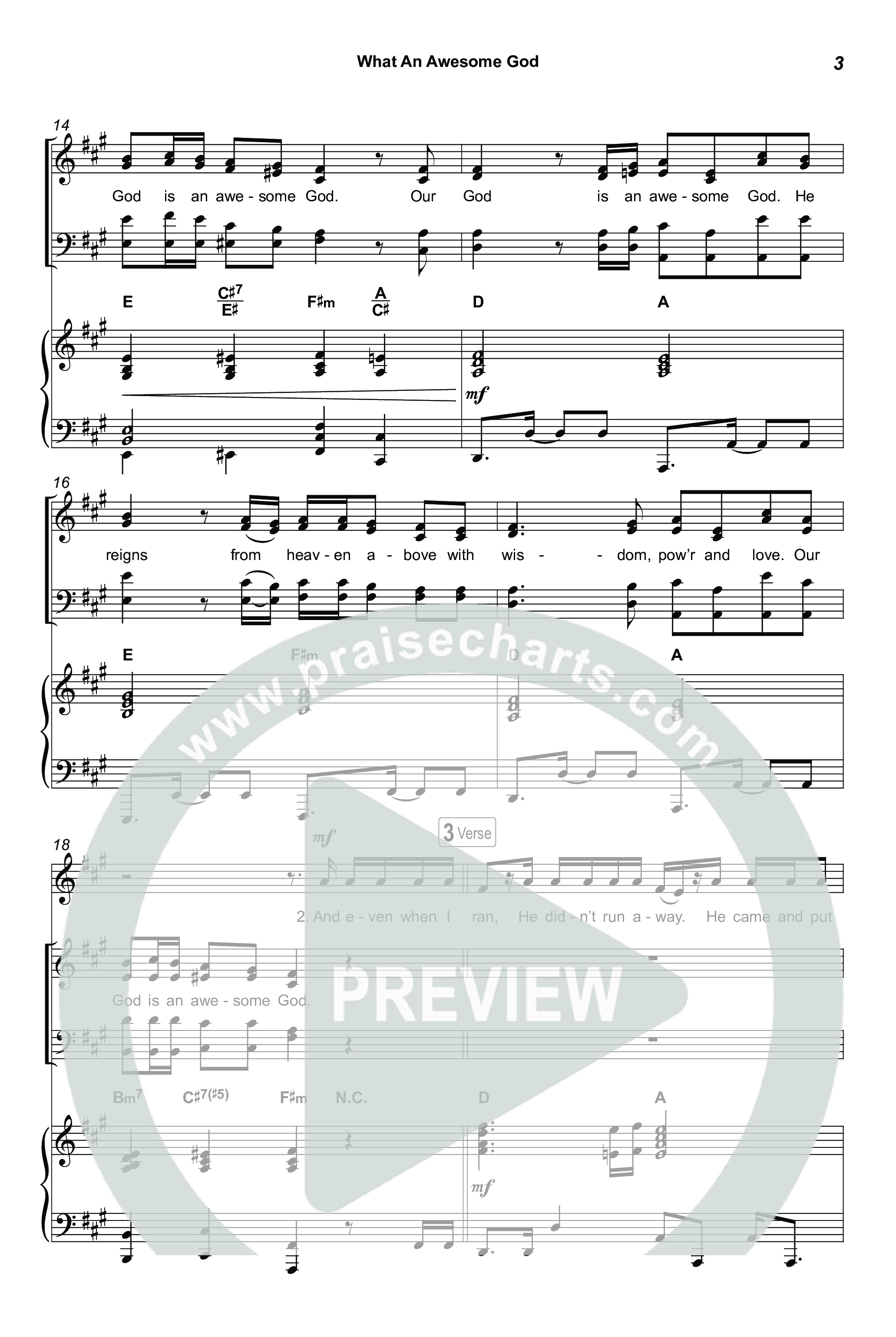What An Awesome God (Choral Anthem SATB) Octavo (SATB & Pno) (Phil Wickham / Arr. Luke Gambill)