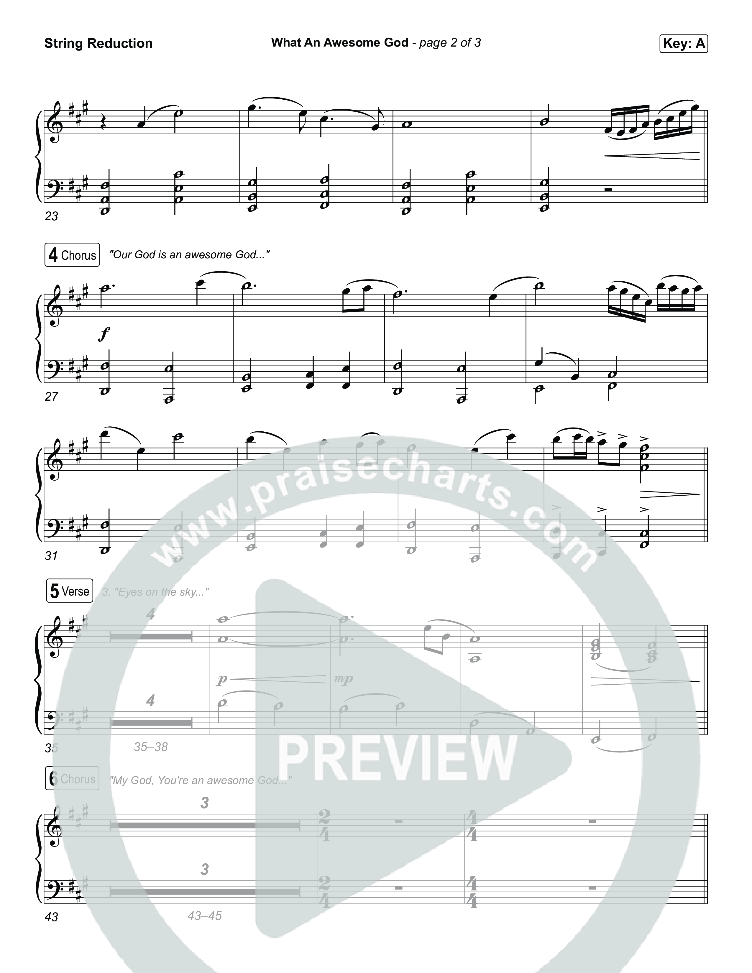 What An Awesome God (Choral Anthem SATB) String Reduction (Phil Wickham / Arr. Luke Gambill)