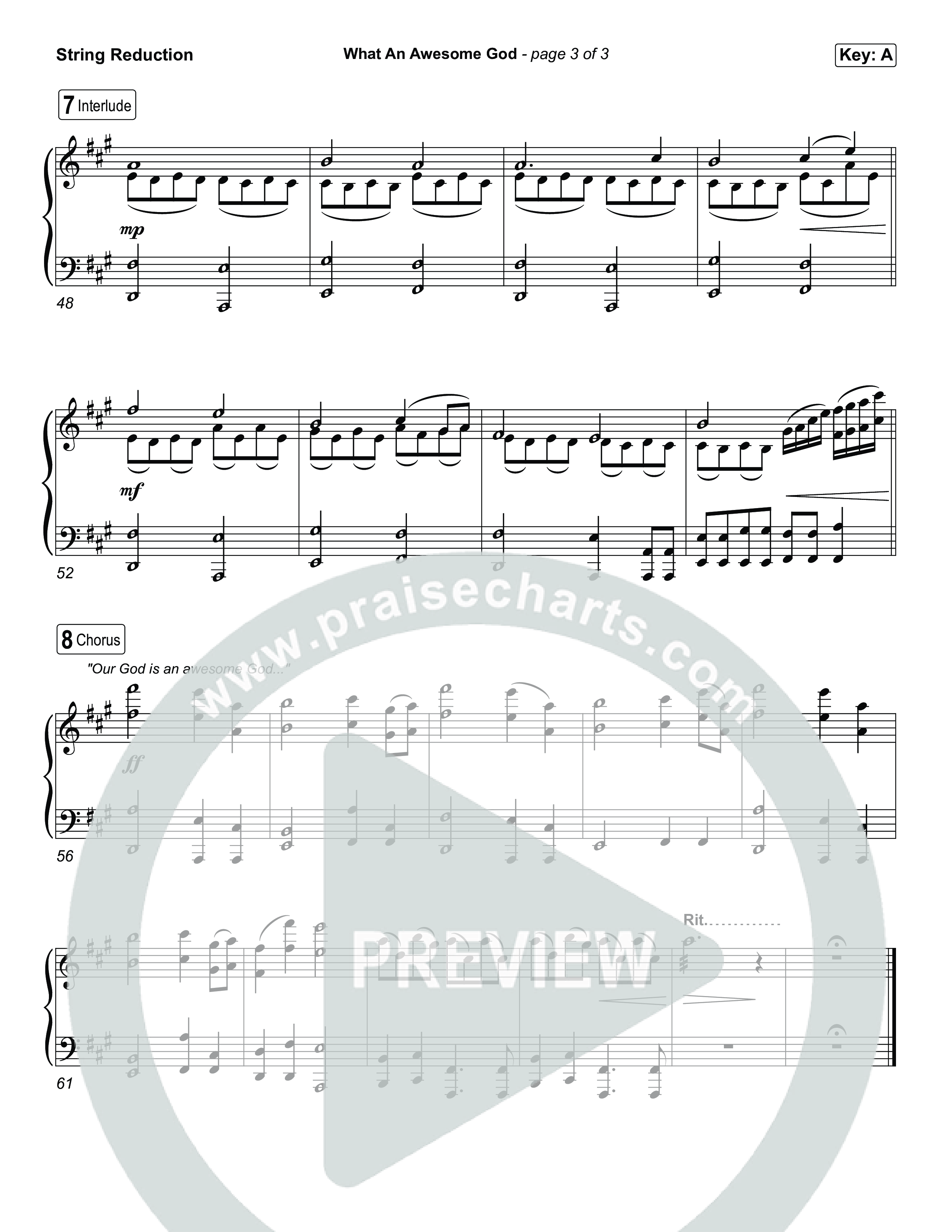 What An Awesome God (Choral Anthem SATB) String Reduction (Phil Wickham / Arr. Luke Gambill)