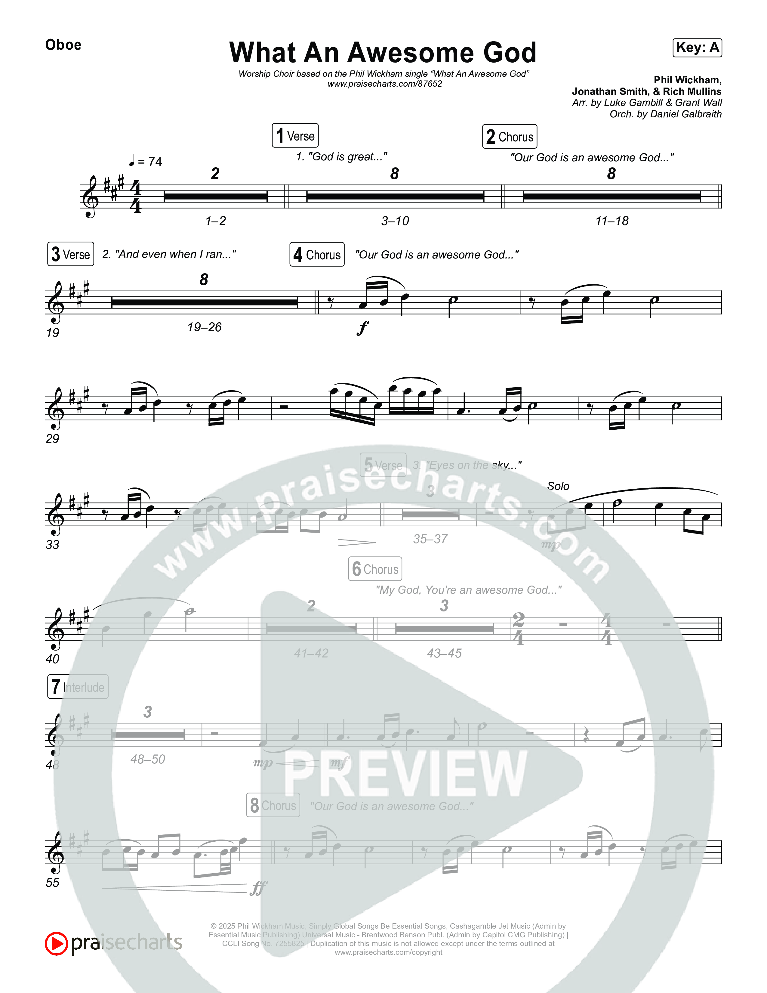 What An Awesome God (Worship Choir/SAB) Wind Pack (Phil Wickham / Arr. Luke Gambill)