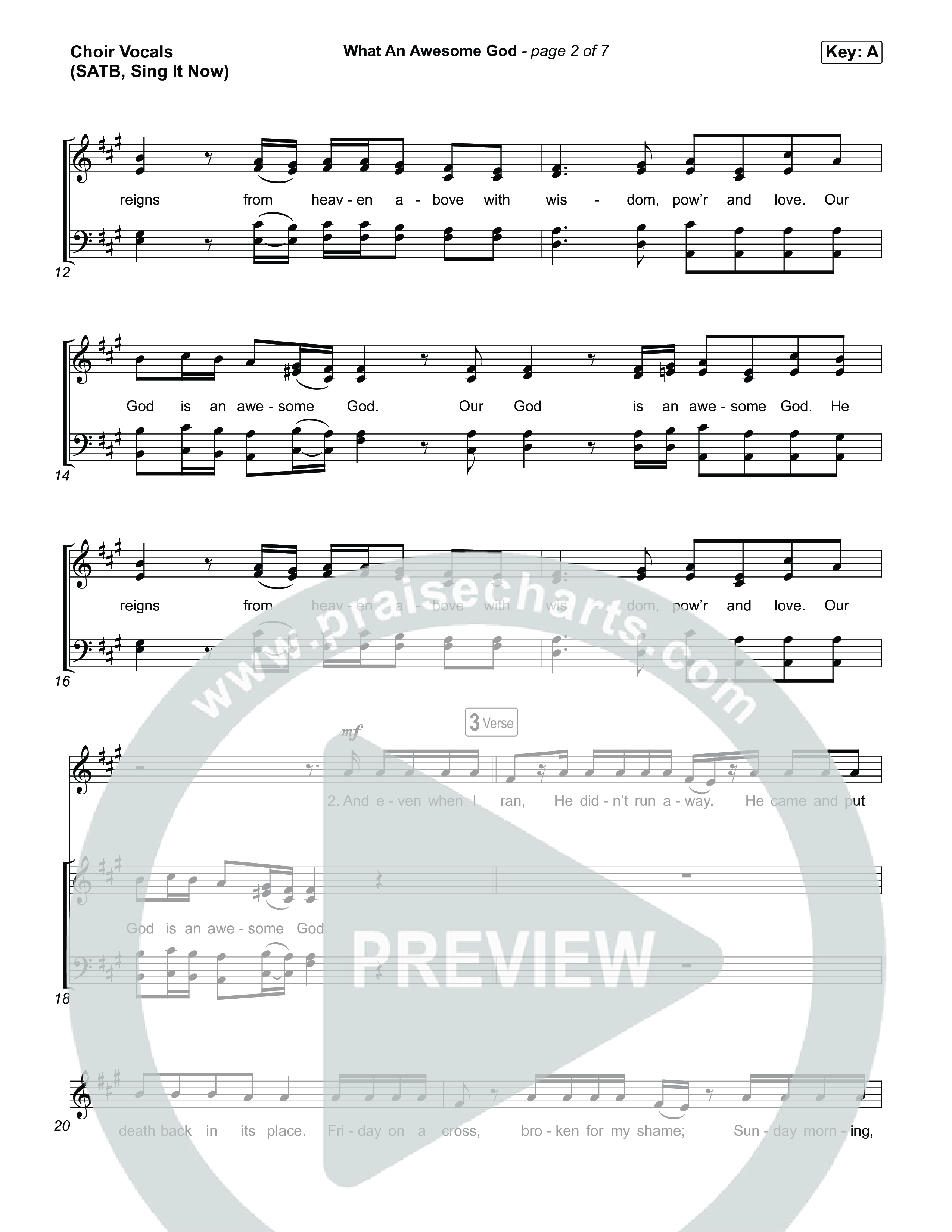 What An Awesome God (Sing It Now) Choir Sheet (SATB) (Phil Wickham / Arr. Luke Gambill)