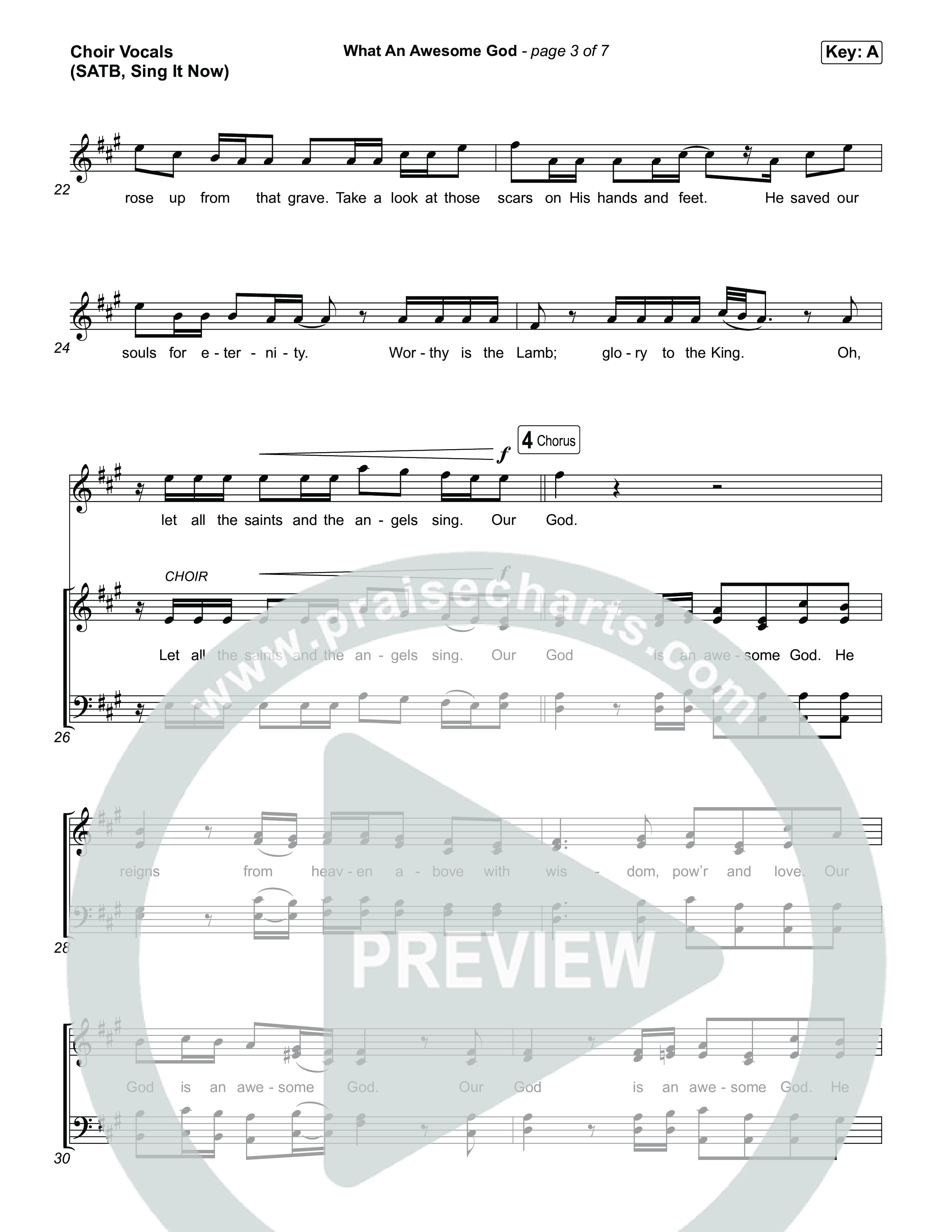 What An Awesome God (Sing It Now) Choir Sheet (SATB) (Phil Wickham / Arr. Luke Gambill)