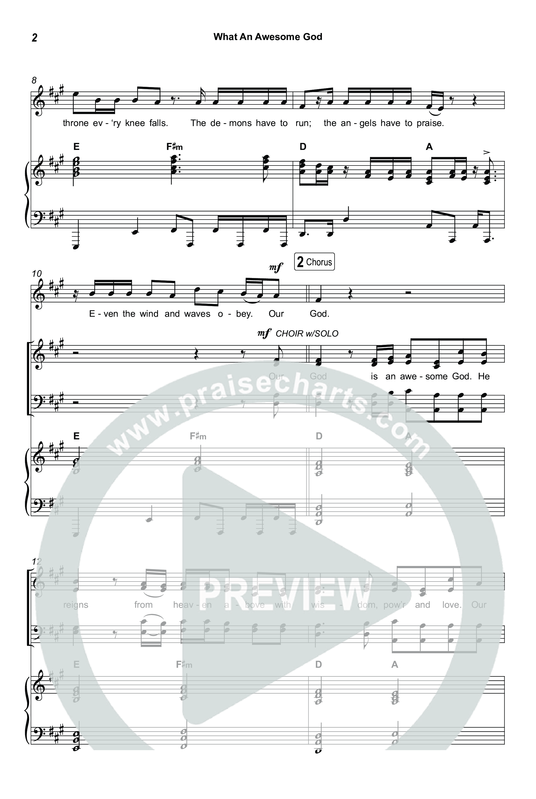 What An Awesome God (Sing It Now) Octavo (SATB & Pno) (Phil Wickham / Arr. Luke Gambill)