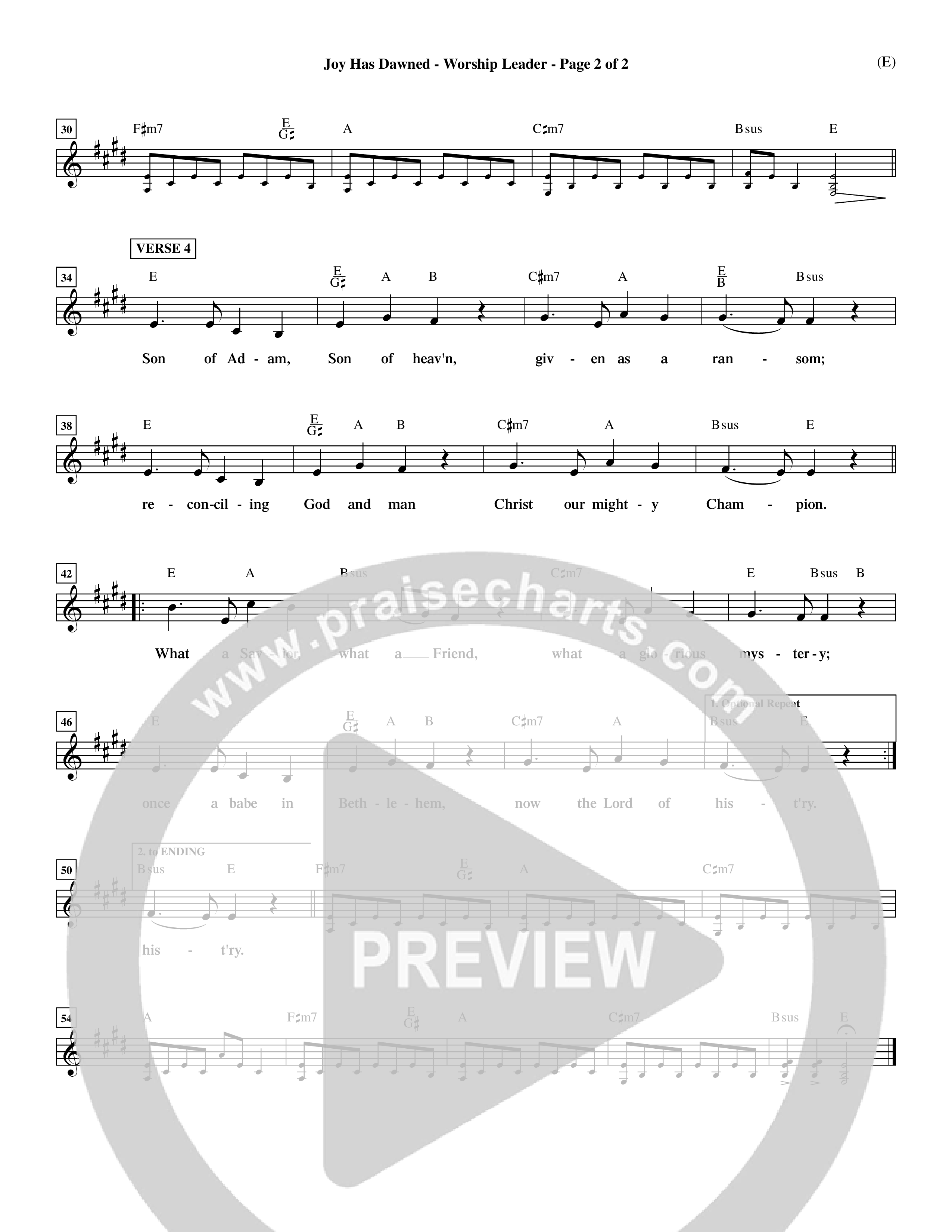 Joy Has Dawned (Choral Anthem SATB) Rhythm Pack (Word Music Choral / Orch. David Shipps)