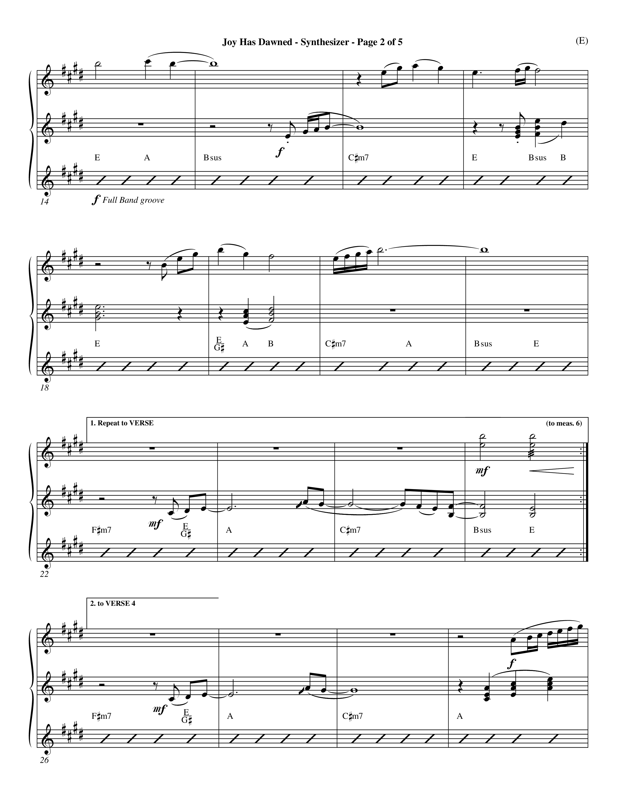 Joy Has Dawned (Choral Anthem SATB) Synth (Word Music Choral / Orch. David Shipps)