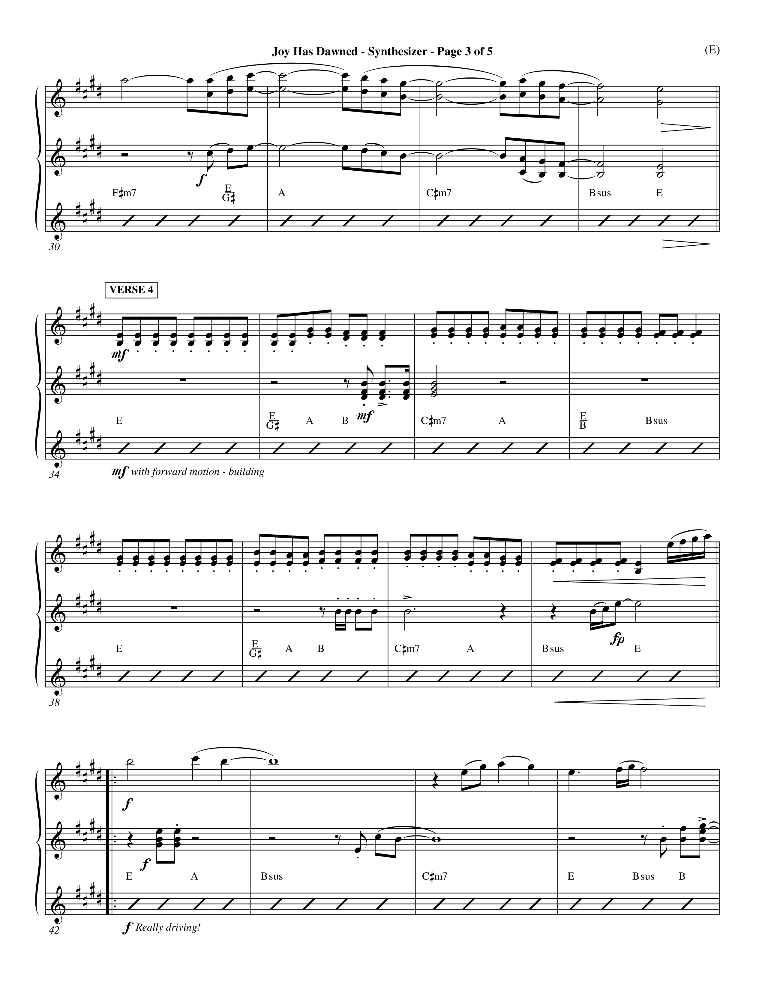 Joy Has Dawned (Choral Anthem SATB) Synth (Word Music Choral / Orch. David Shipps)