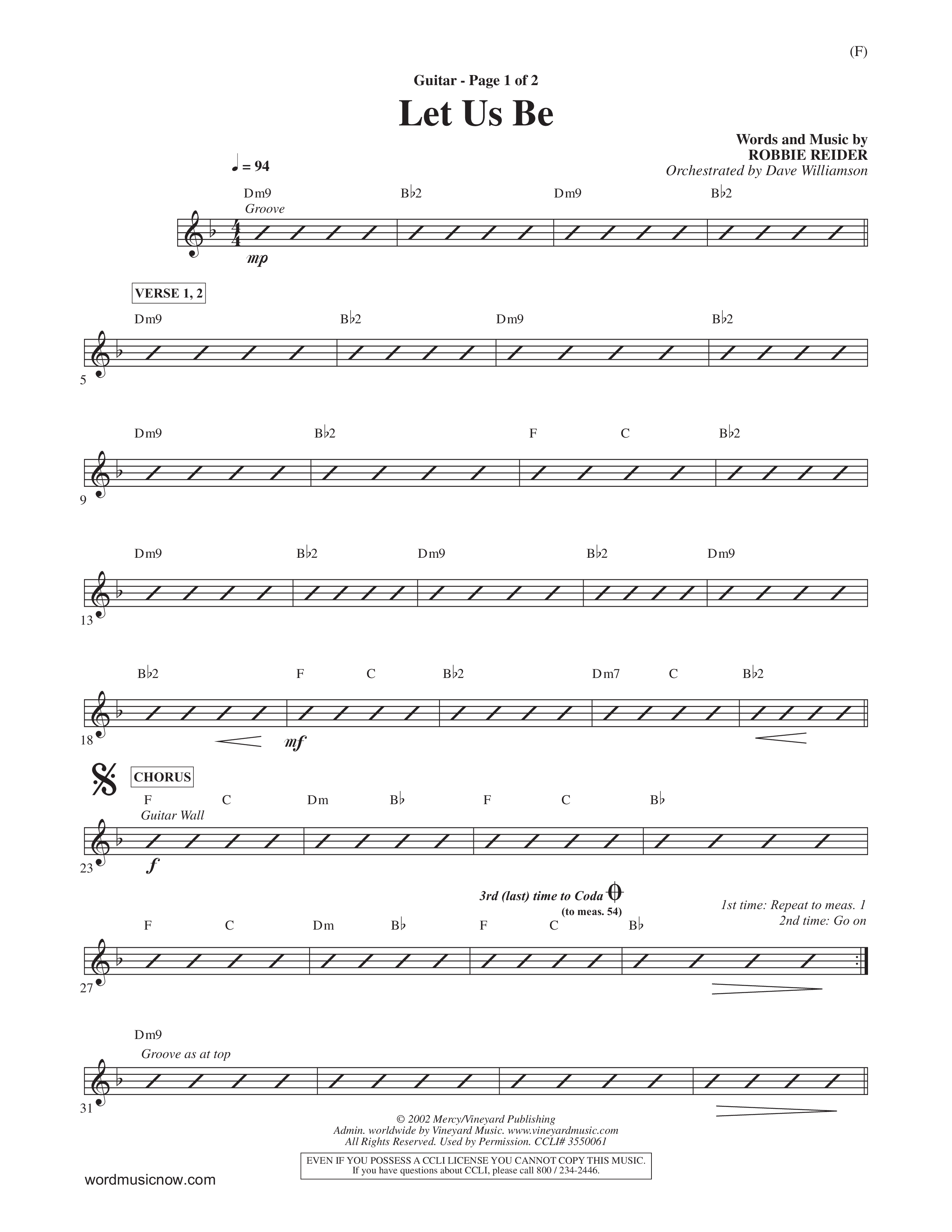 Let Us Be (Choral Anthem SATB) Acoustic Guitar (Word Music Choral / Orch. Dave Williamson)