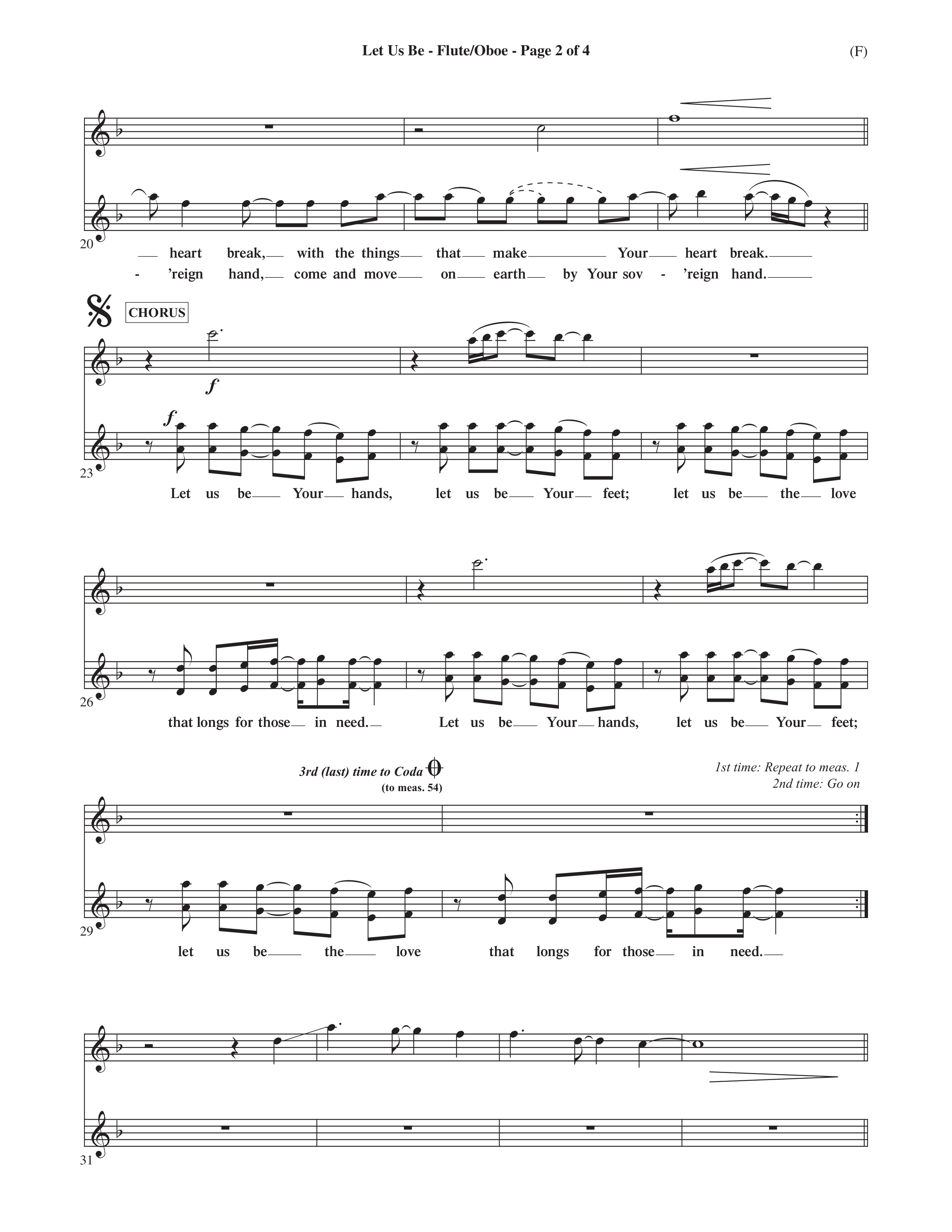 Let Us Be (Choral Anthem SATB) Flute/Oboe (Word Music Choral / Orch. Dave Williamson)