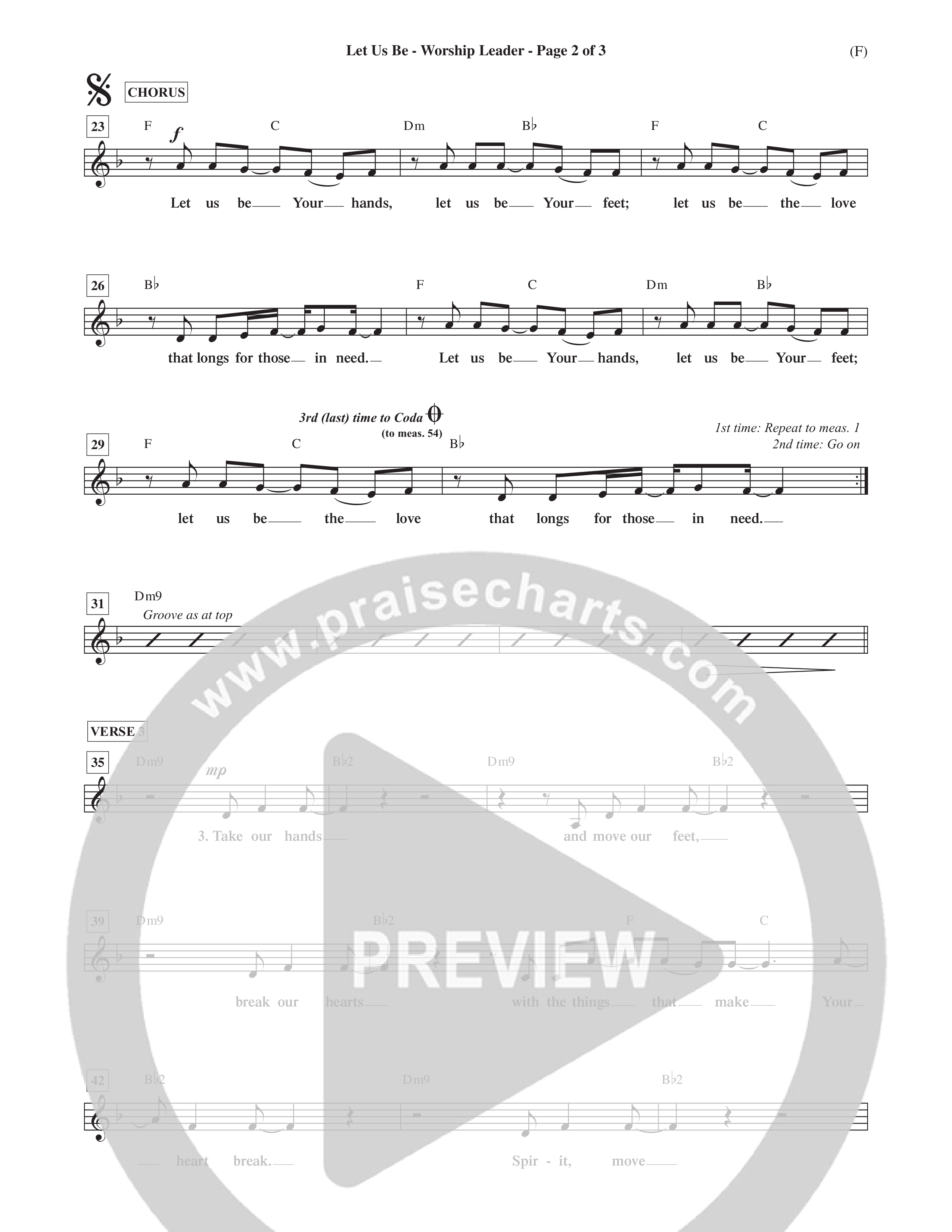 Let Us Be (Choral Anthem SATB) Lead Sheet (Mel) (Word Music Choral / Orch. Dave Williamson)