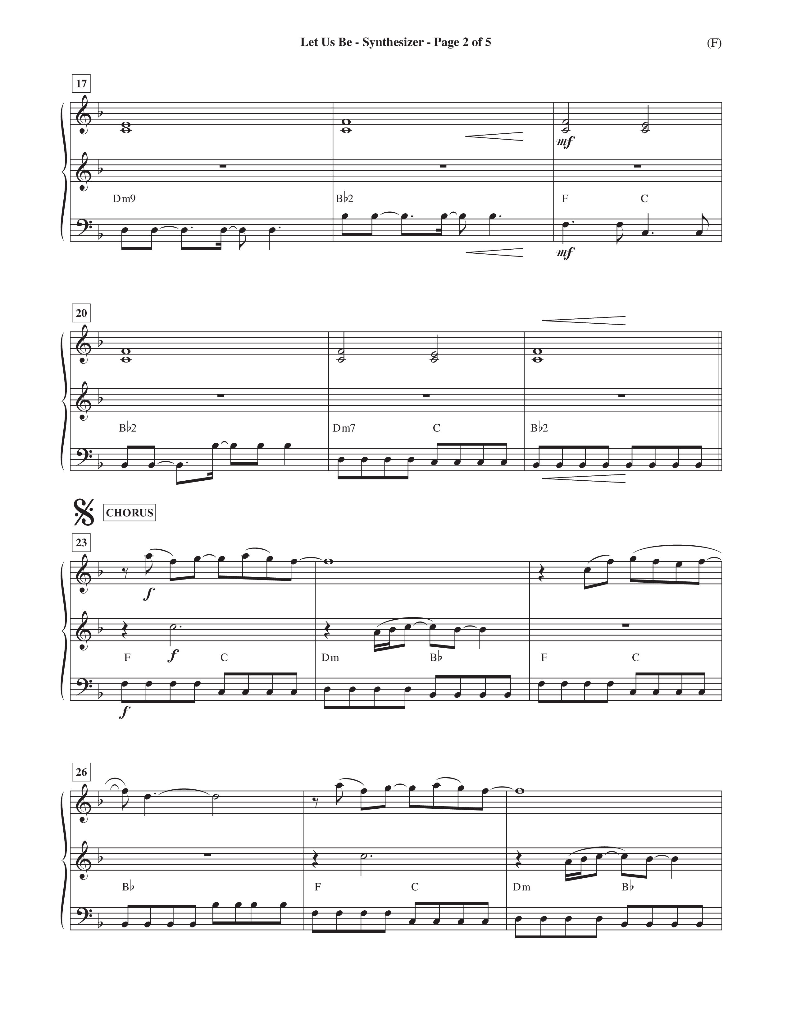 Let Us Be (Choral Anthem SATB) Synth (Word Music Choral / Orch. Dave Williamson)