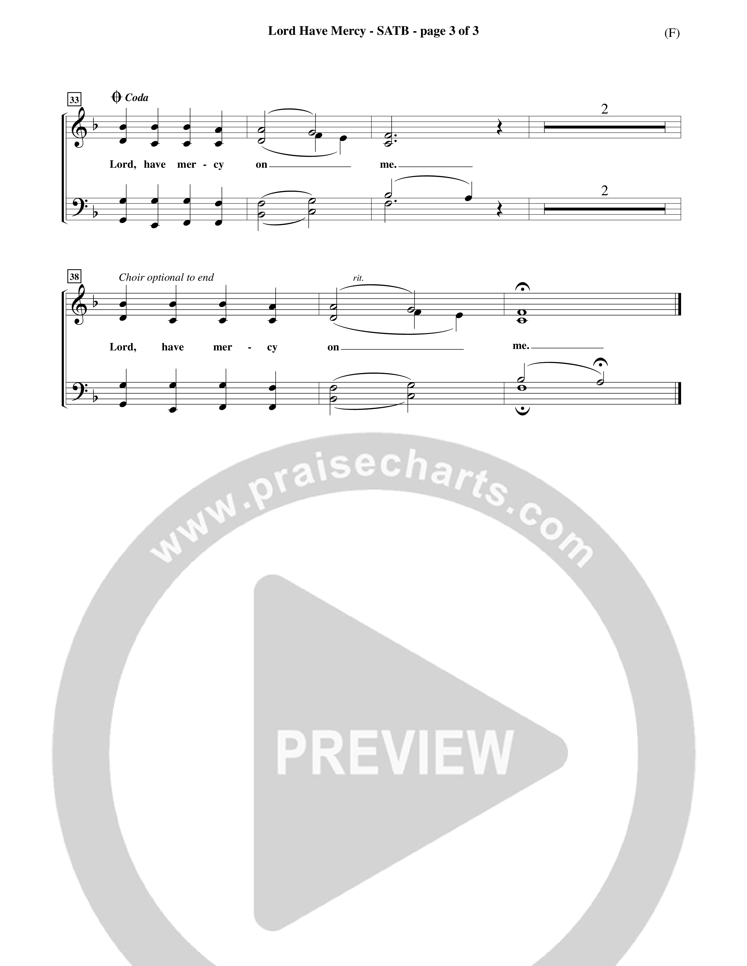Lord Have Mercy (Choral Anthem SATB) Choir Sheet (SATB) (Word Music Choral / Orch. Keith Christopher)