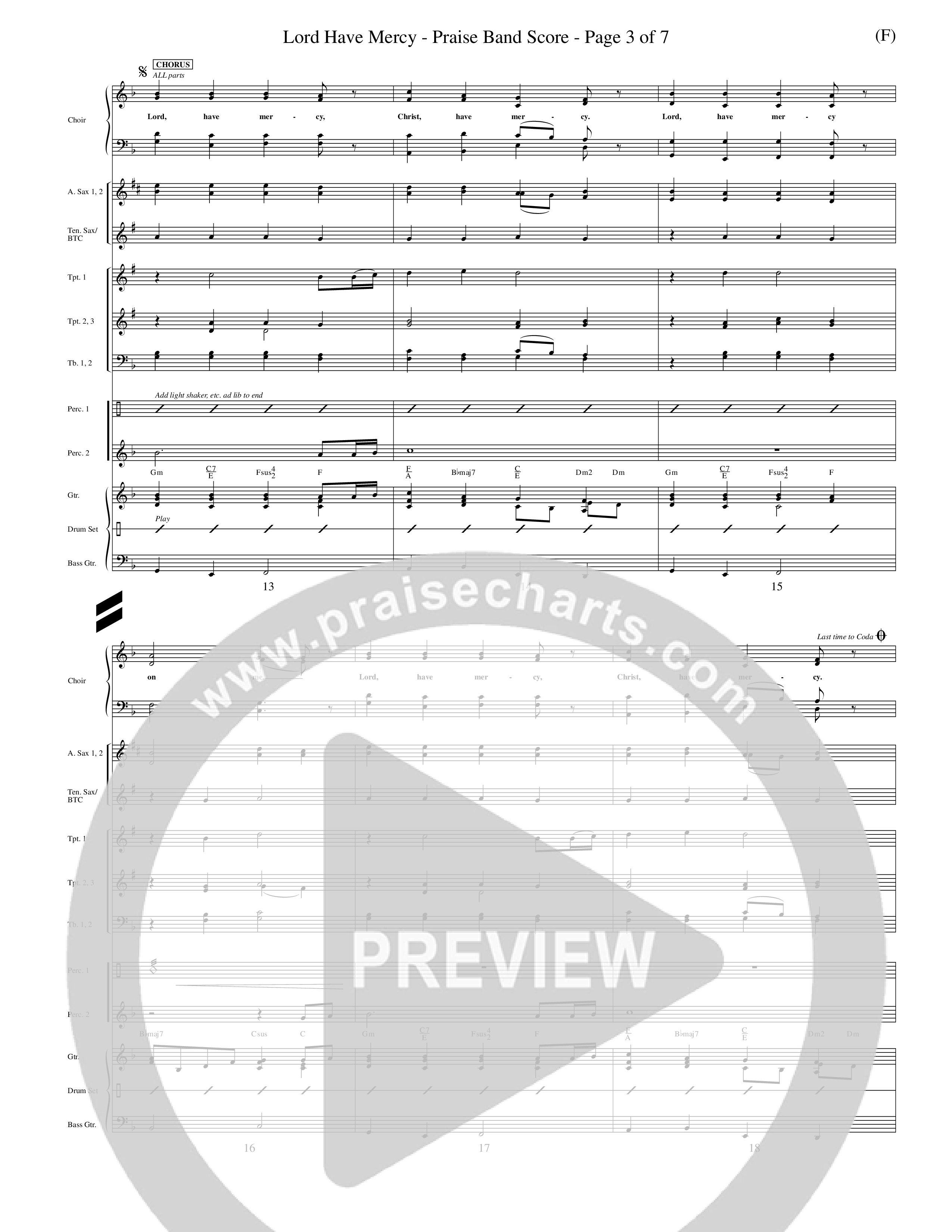 Lord Have Mercy (Choral Anthem SATB) Conductor's Score (Word Music Choral / Orch. Keith Christopher)