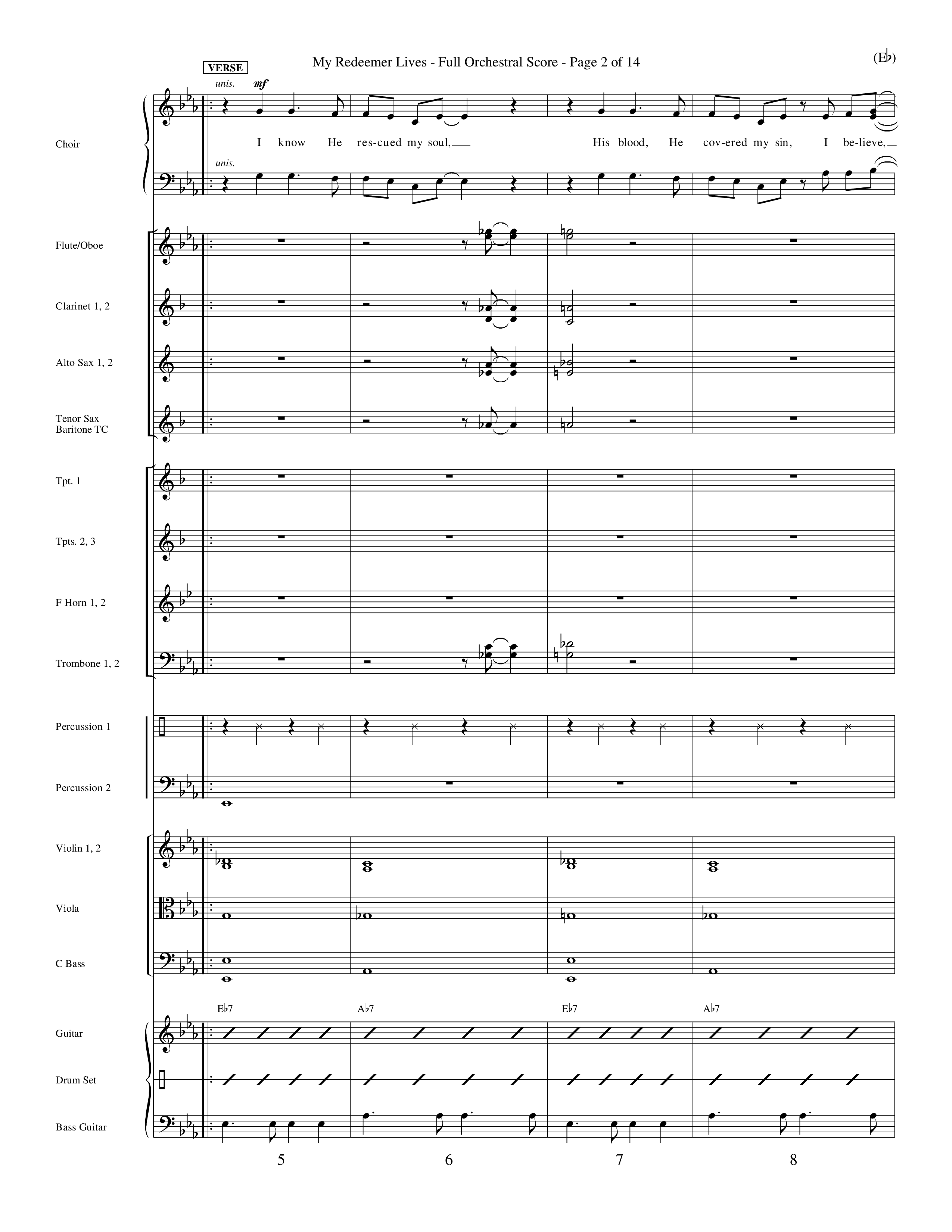 My Redeemer Lives (Choral Anthem SATB) Orchestration (Word Music Choral / Orch. Keith Wilbanks)