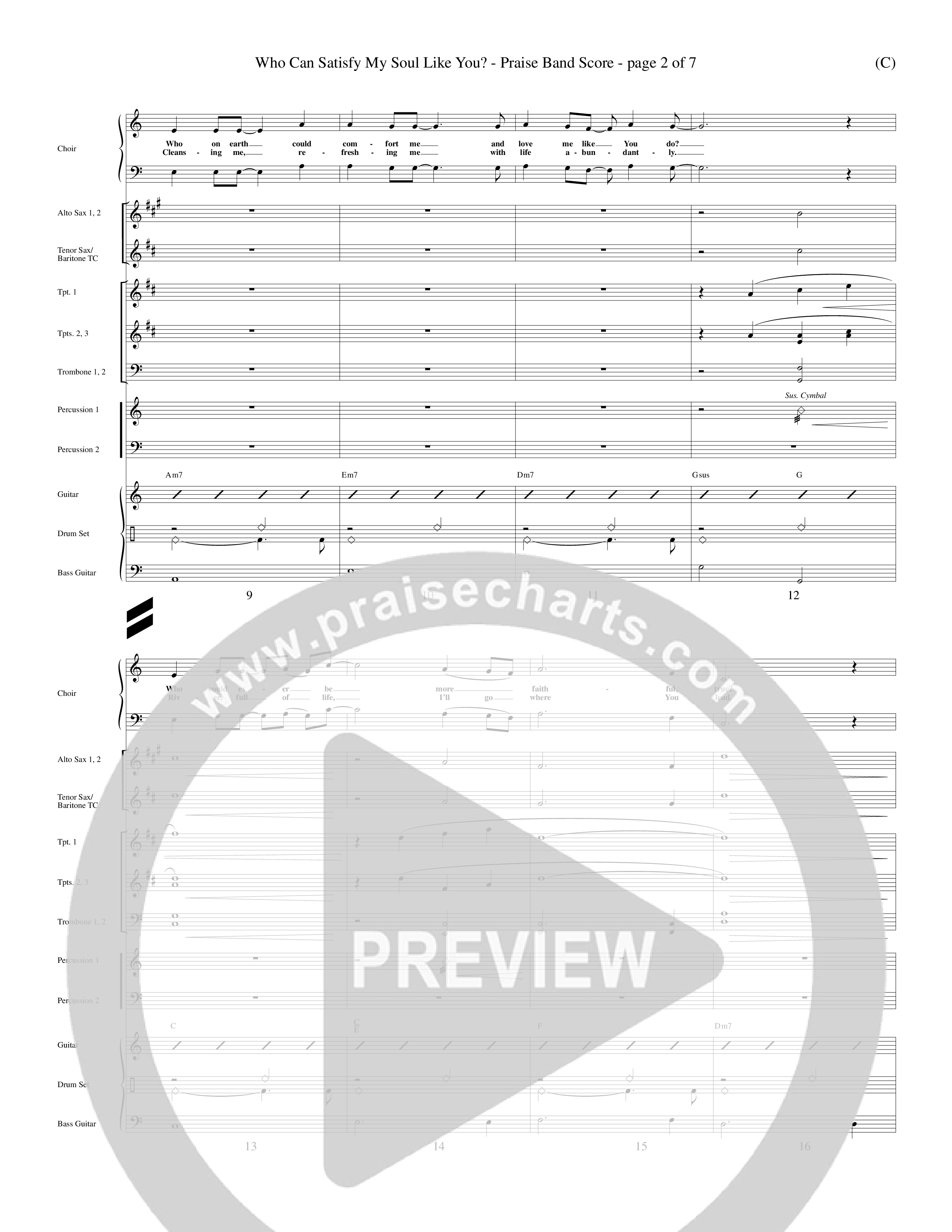 Who Can Satisfy My Soul Like You (Choral Anthem SATB) Conductor's Score (Word Music Choral / Orch. J. Daniel Smith)