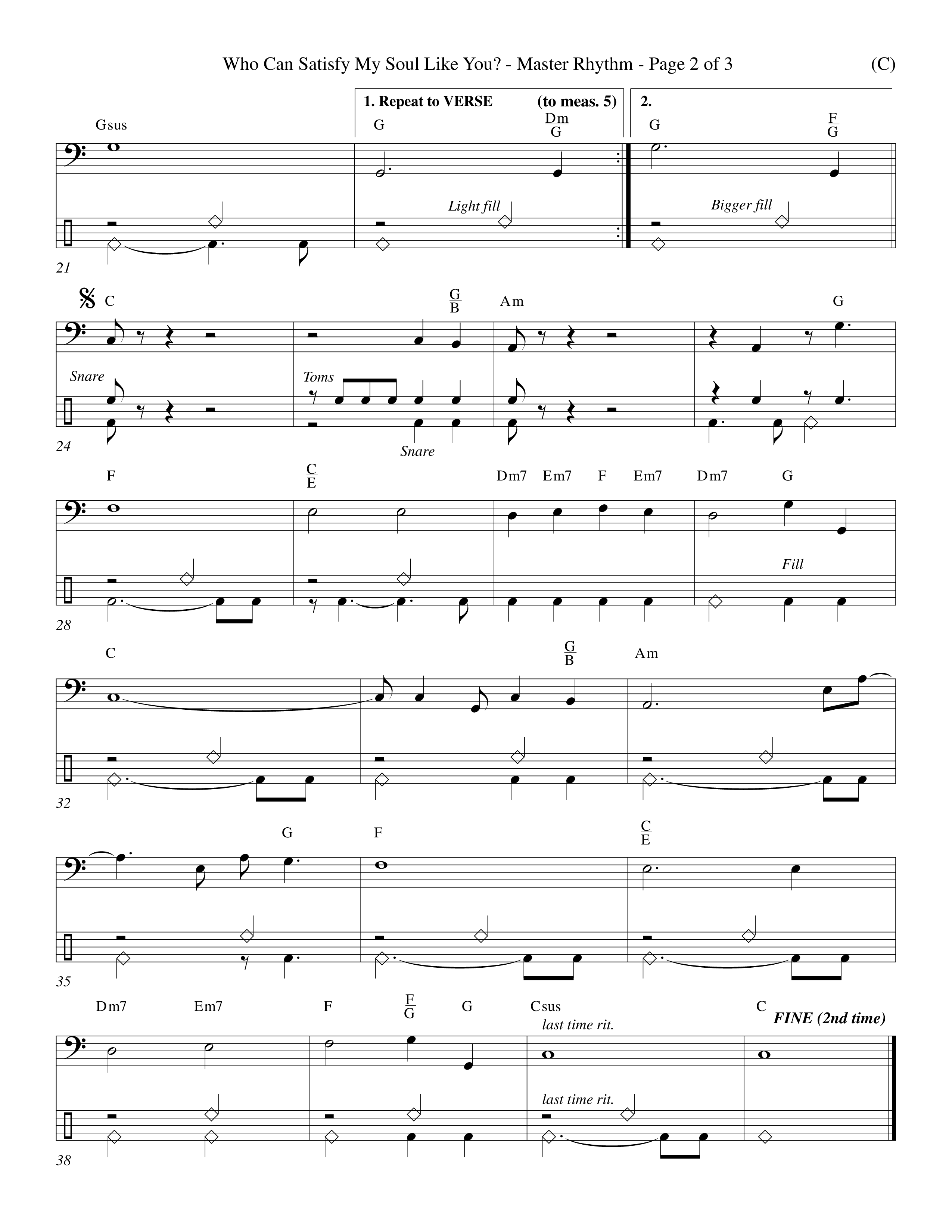 Who Can Satisfy My Soul Like You (Choral Anthem SATB) Rhythm Chart (Word Music Choral / Orch. J. Daniel Smith)