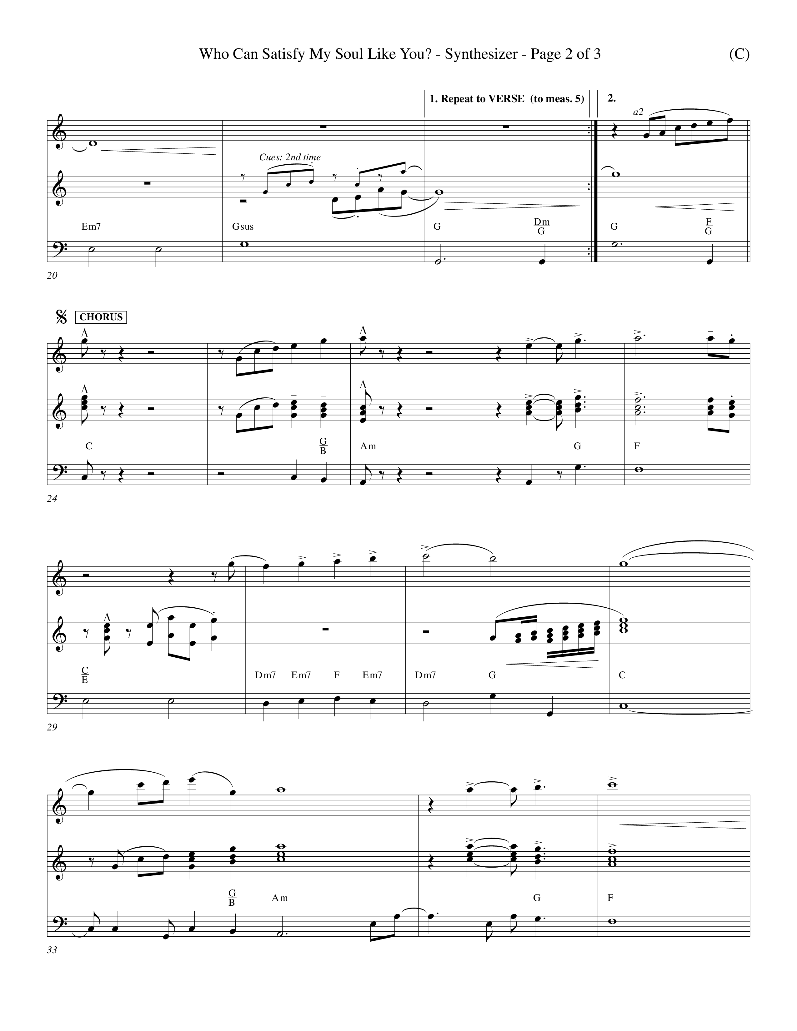 Who Can Satisfy My Soul Like You (Choral Anthem SATB) Synth (Word Music Choral / Orch. J. Daniel Smith)