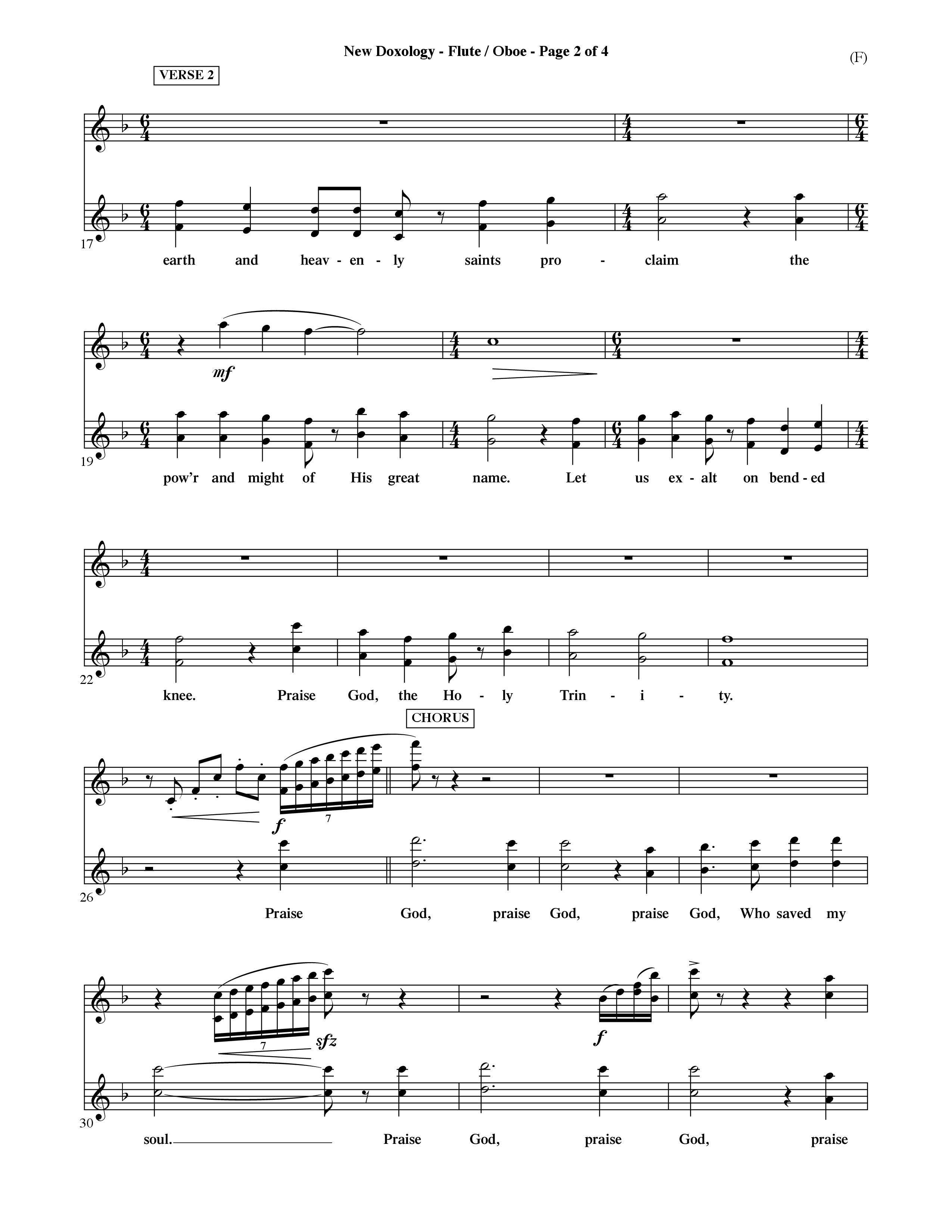 New Doxology (Choral Anthem SATB) Flute/Oboe (Word Music Choral / Orch. David Shipps)