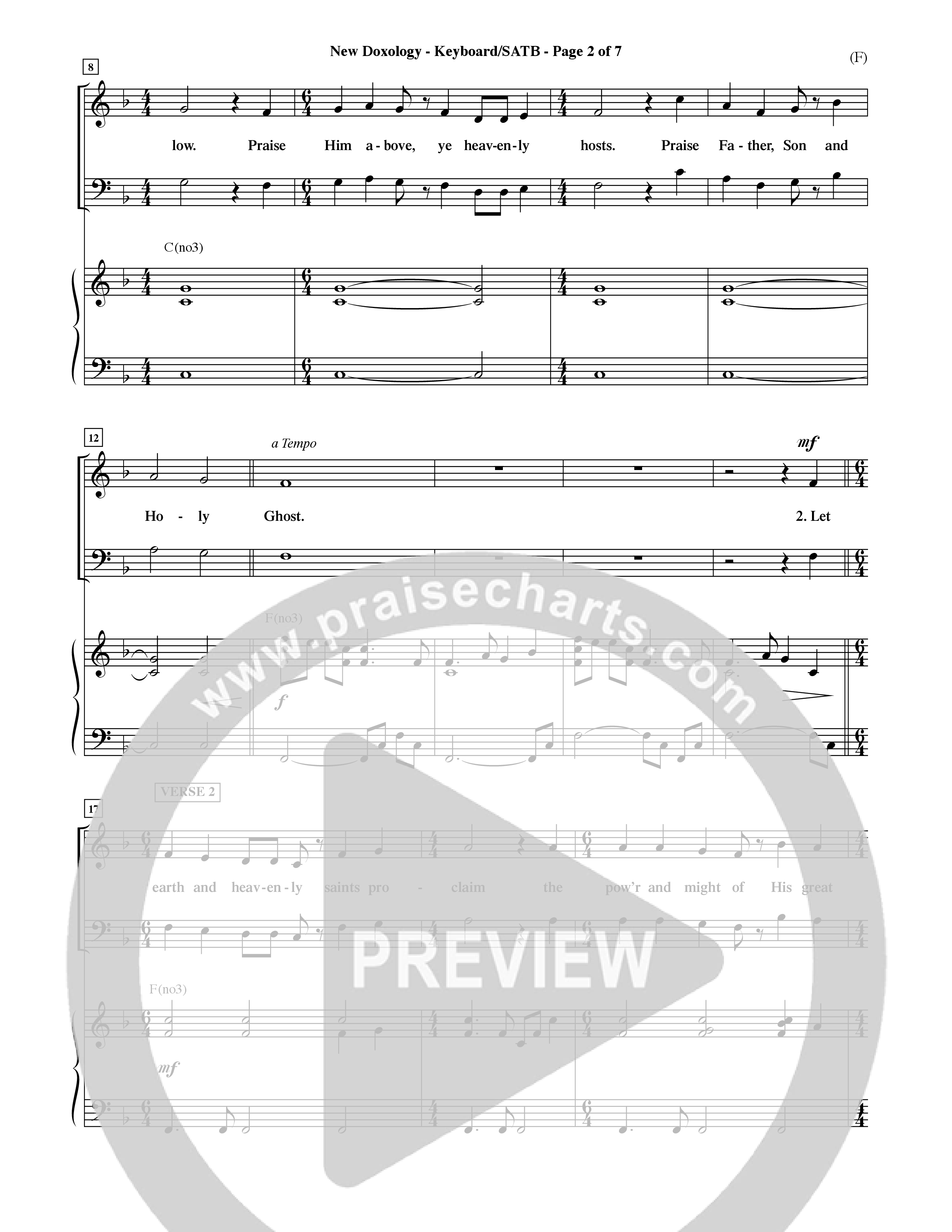 New Doxology (Choral Anthem SATB) Keyboard/Vocal (SATB) (Word Music Choral / Orch. David Shipps)
