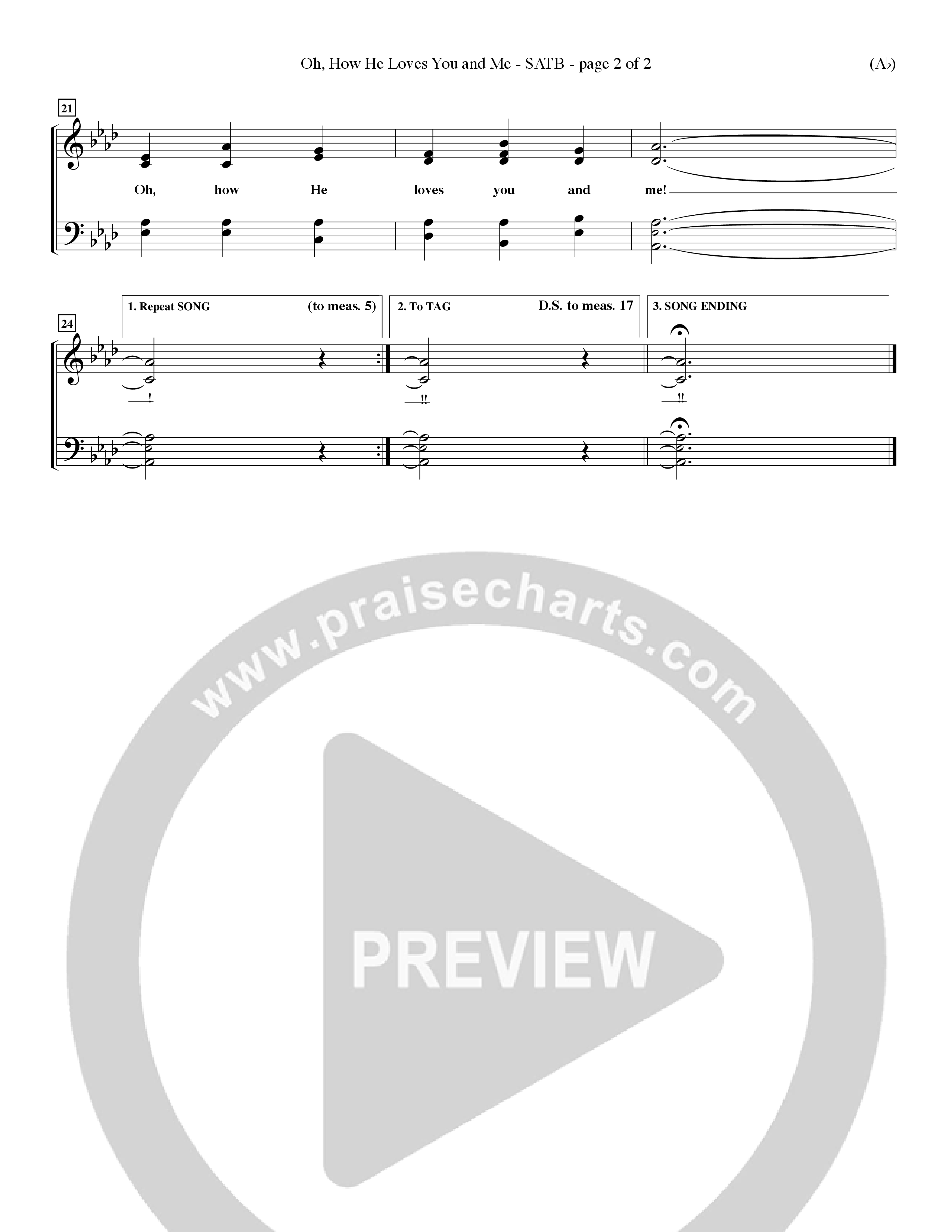 Oh How He Loves You And Me (Choral Anthem SATB) Choir Sheet (SATB) (Word Music Choral / Orch. Keith Christopher / Orch. Wayne Yankie)