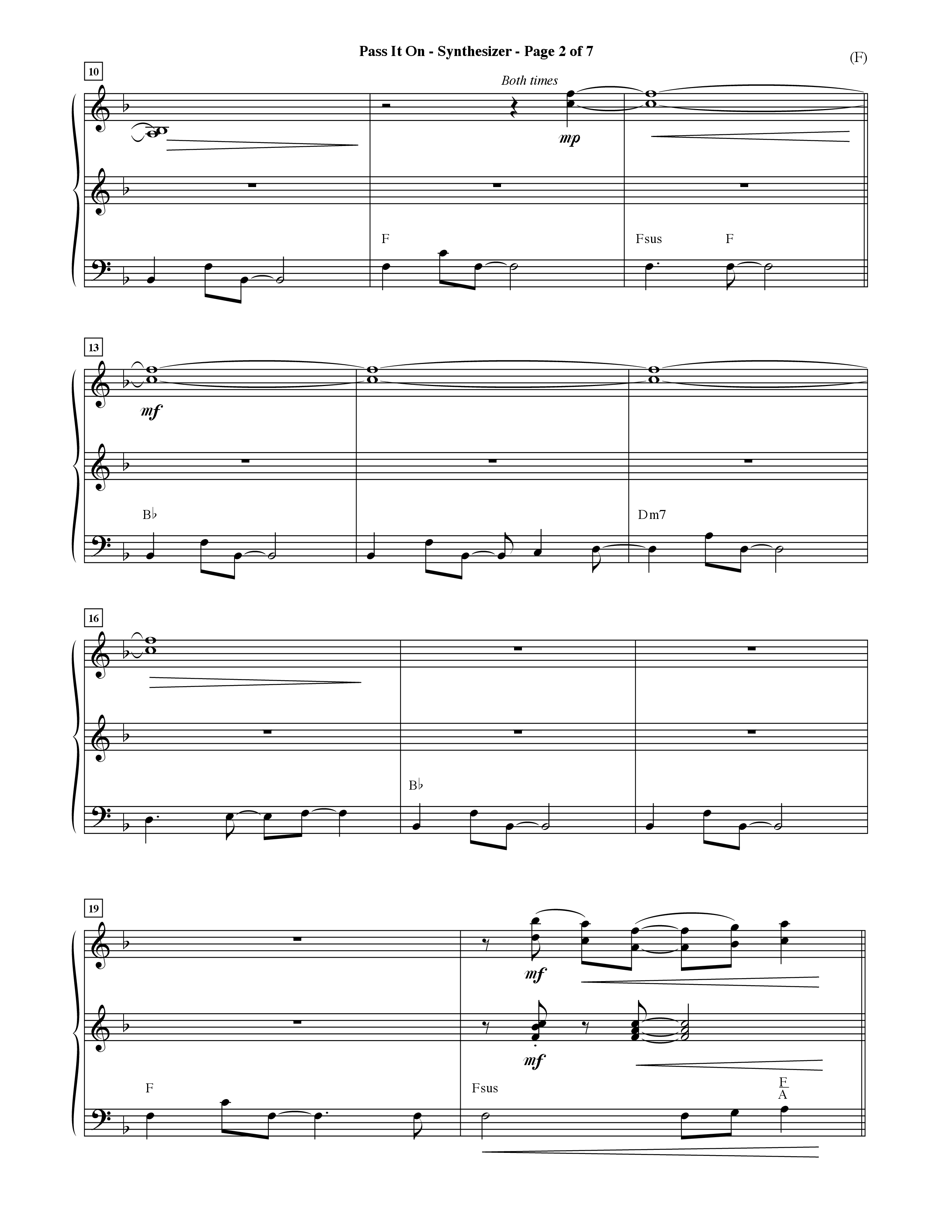 Pass It On (Choral Anthem SATB) Synth (Word Music Choral / Orch. David Shipps)