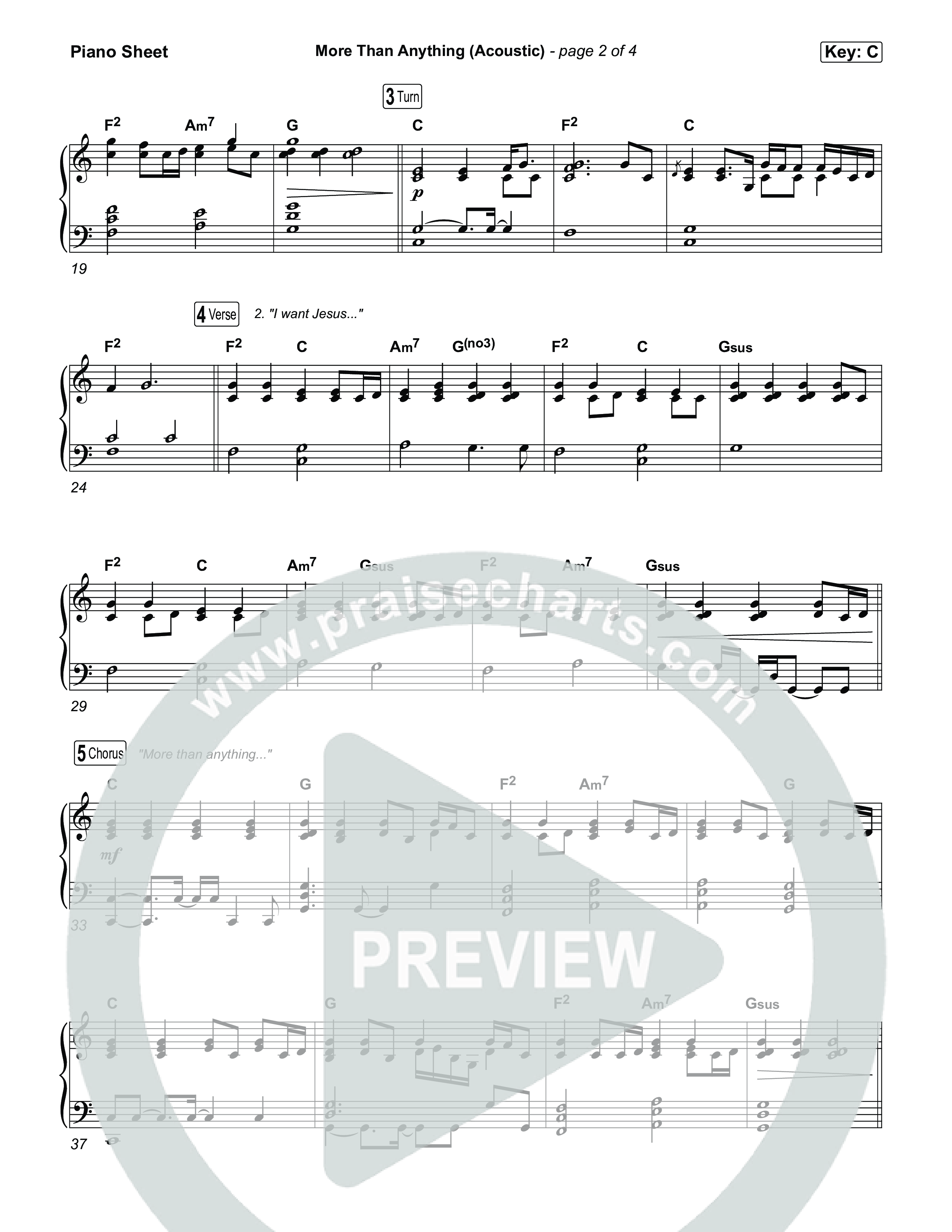 More Than Anything (Acoustic) Piano Sheet (Stephen McWhirter)