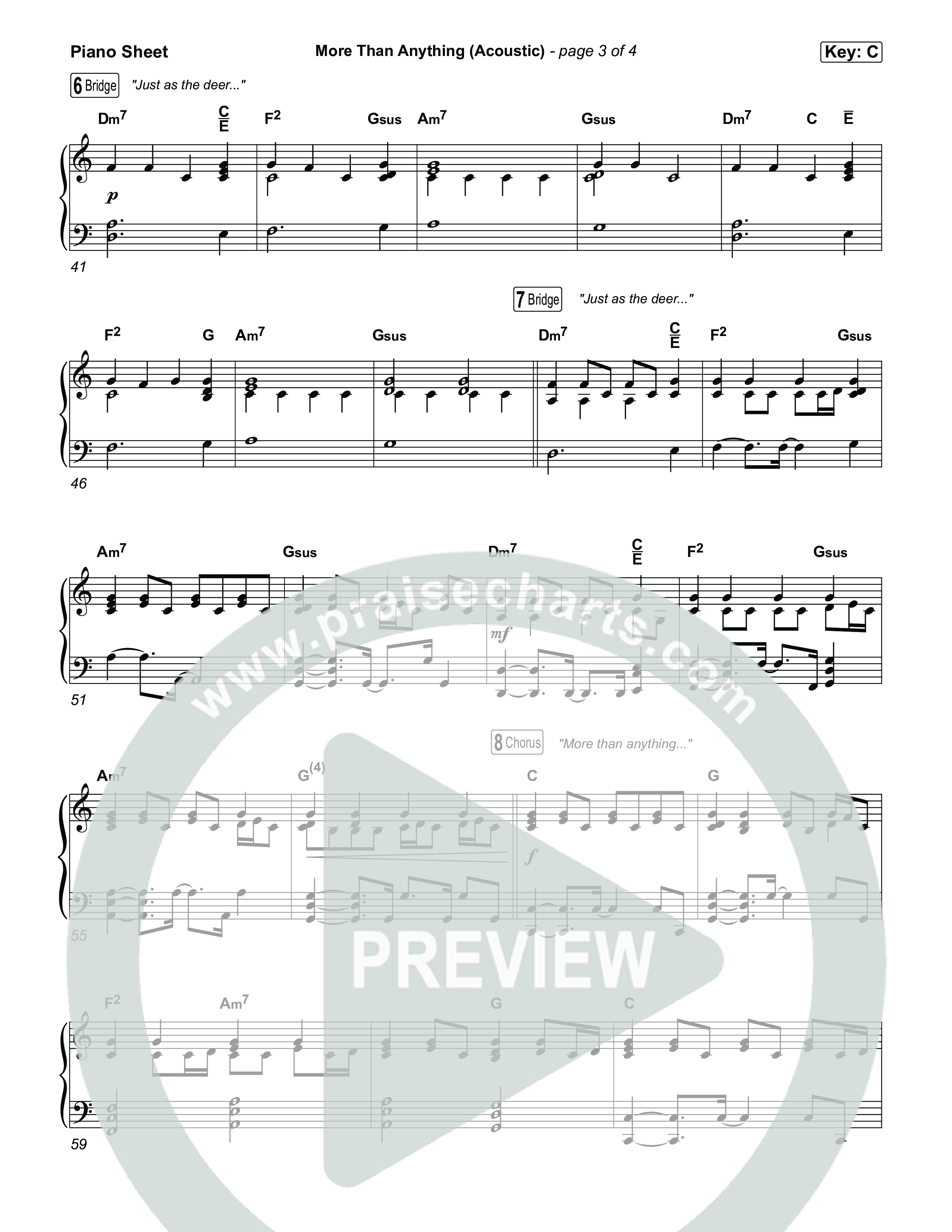 More Than Anything (Acoustic) Piano Sheet (Stephen McWhirter)