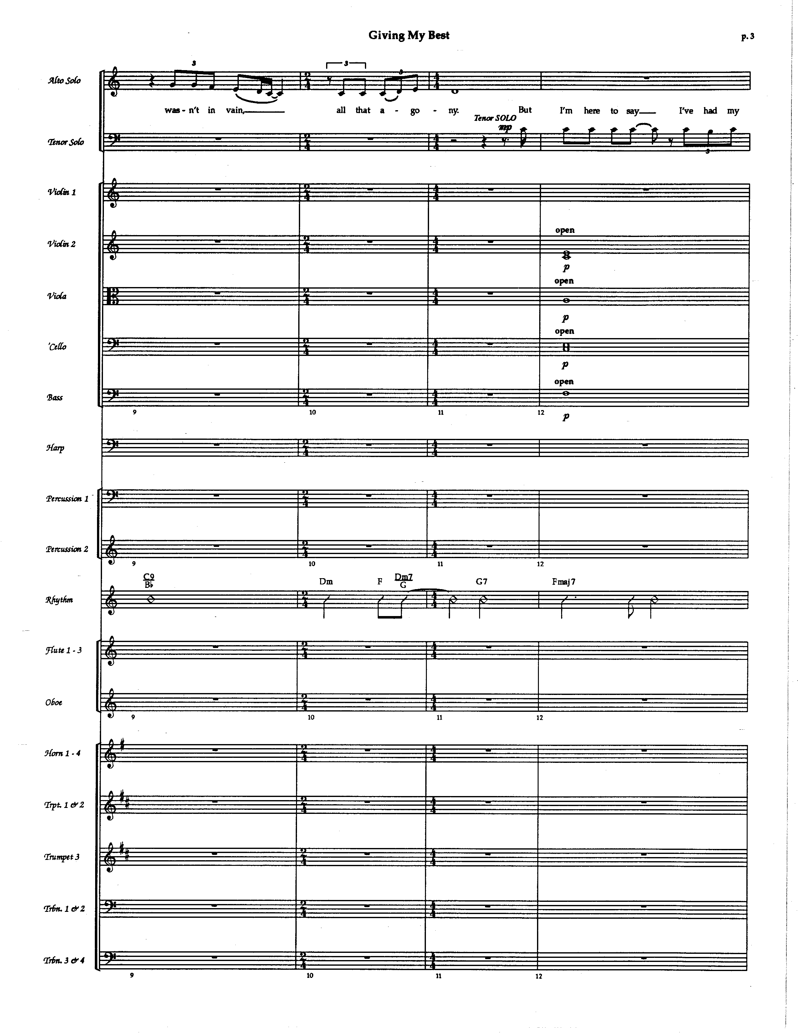 Giving My Best (Choral Anthem SATB) Conductor's Score (The Brooklyn Tabernacle Choir / Arr. Carol Cymbala / Orch. Lari Goss)