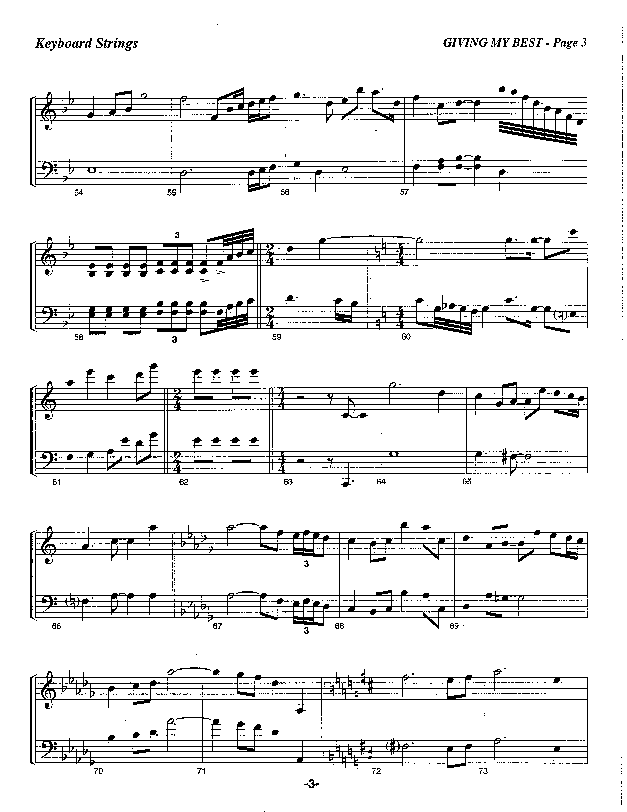 Giving My Best (Choral Anthem SATB) Piano Sheet (The Brooklyn Tabernacle Choir / Arr. Carol Cymbala / Orch. Lari Goss)