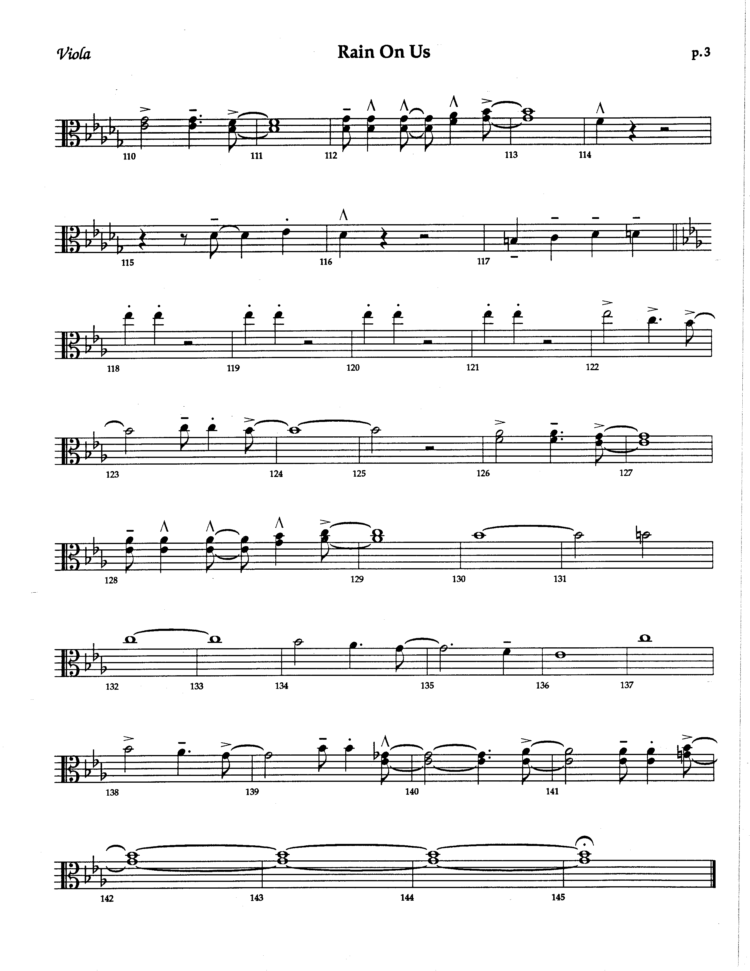 Rain On Us (Choral Anthem SATB) Viola (The Brooklyn Tabernacle Choir / Arr. Carol Cymbala / Orch. Dan Cleary)