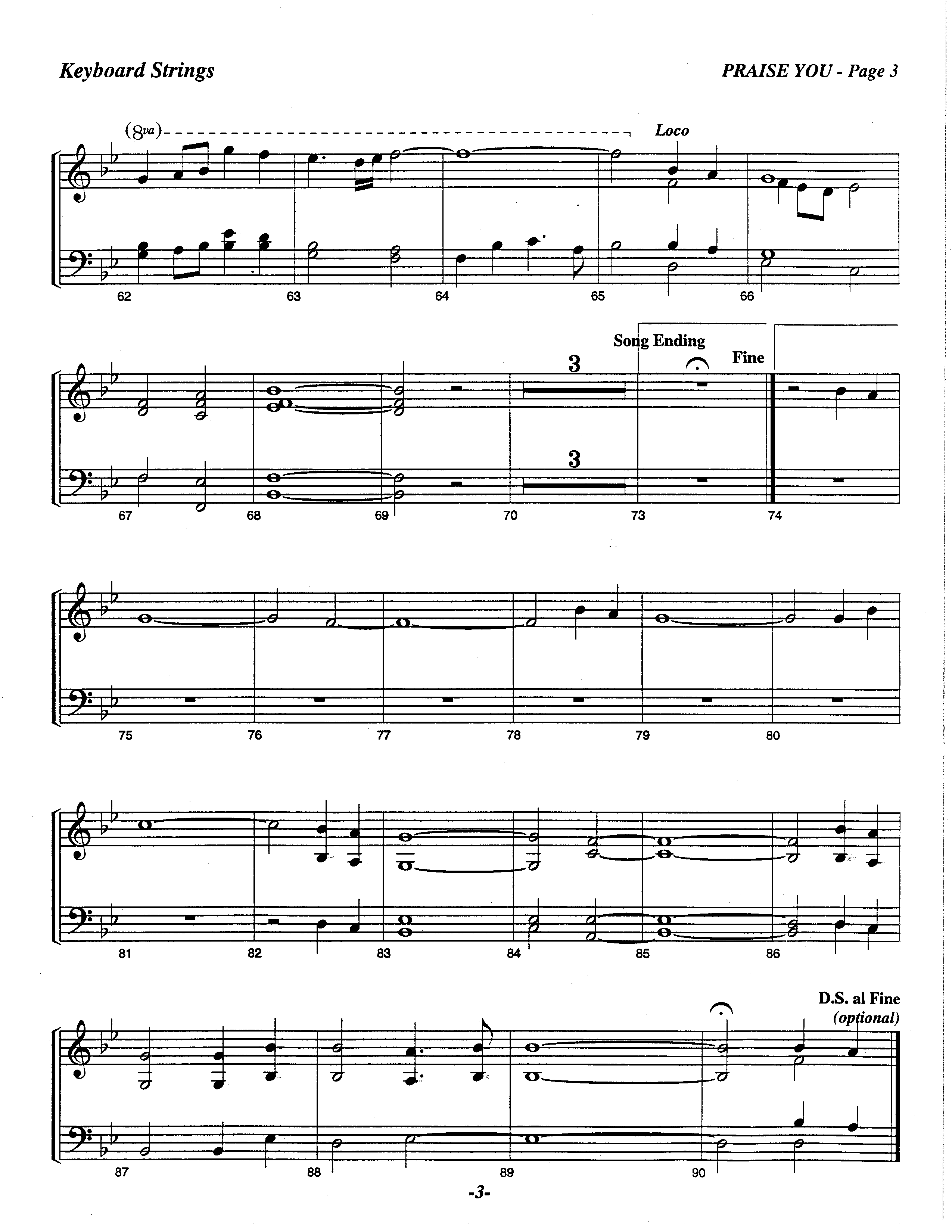 Praise You (Choral Anthem SATB) Piano Sheet (The Brooklyn Tabernacle Choir / Arr. Carol Cymbala / Orch. Lari Goss)
