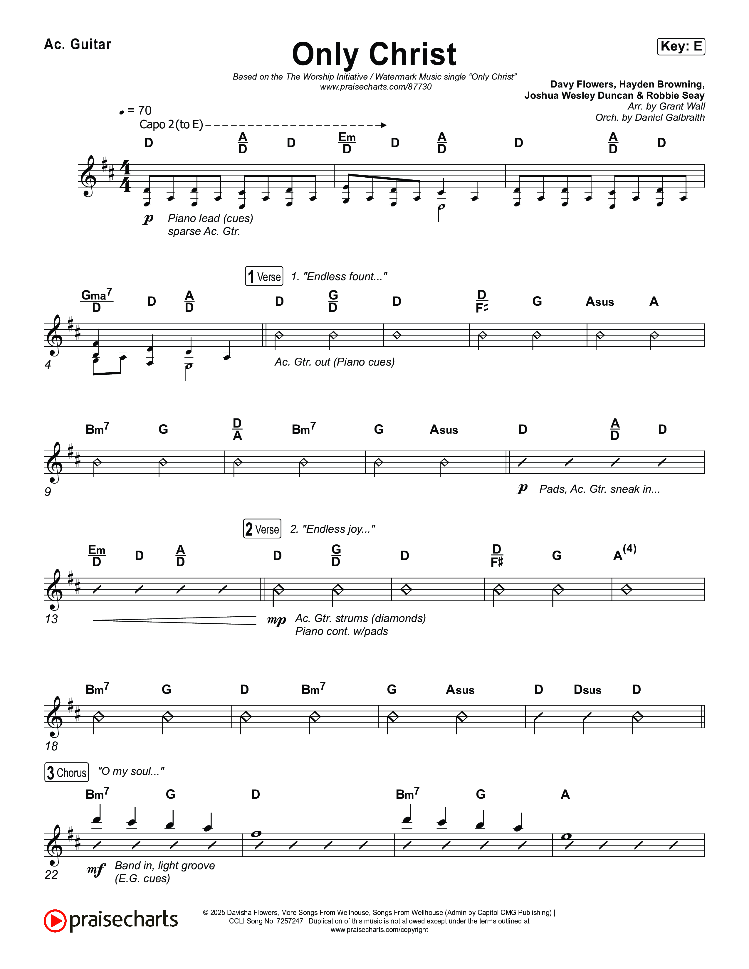 Only Christ Acoustic Guitar (The Worship Initiative / Watermark Music / Hayden Browning)