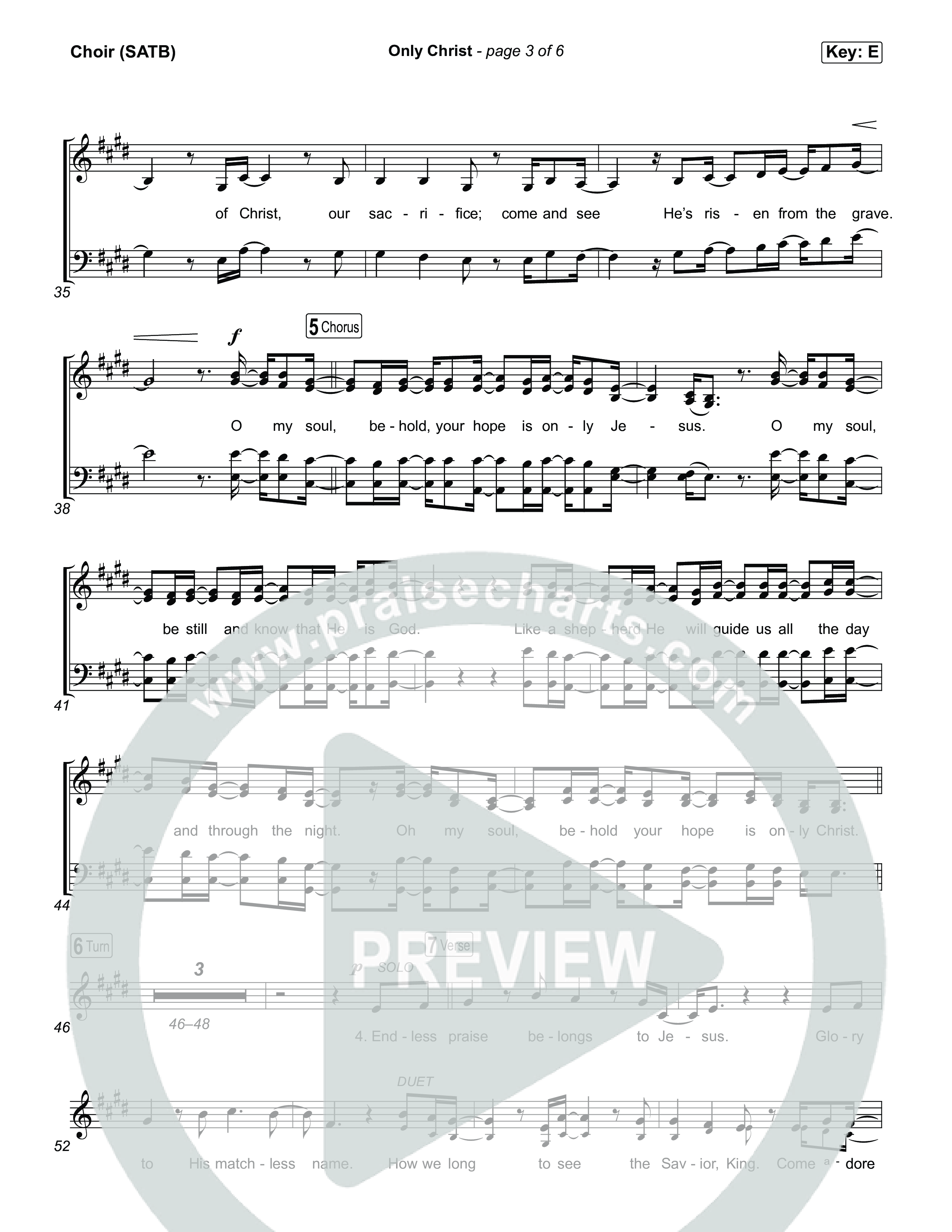 Only Christ Choir Sheet (SATB) (The Worship Initiative / Watermark Music / Hayden Browning)