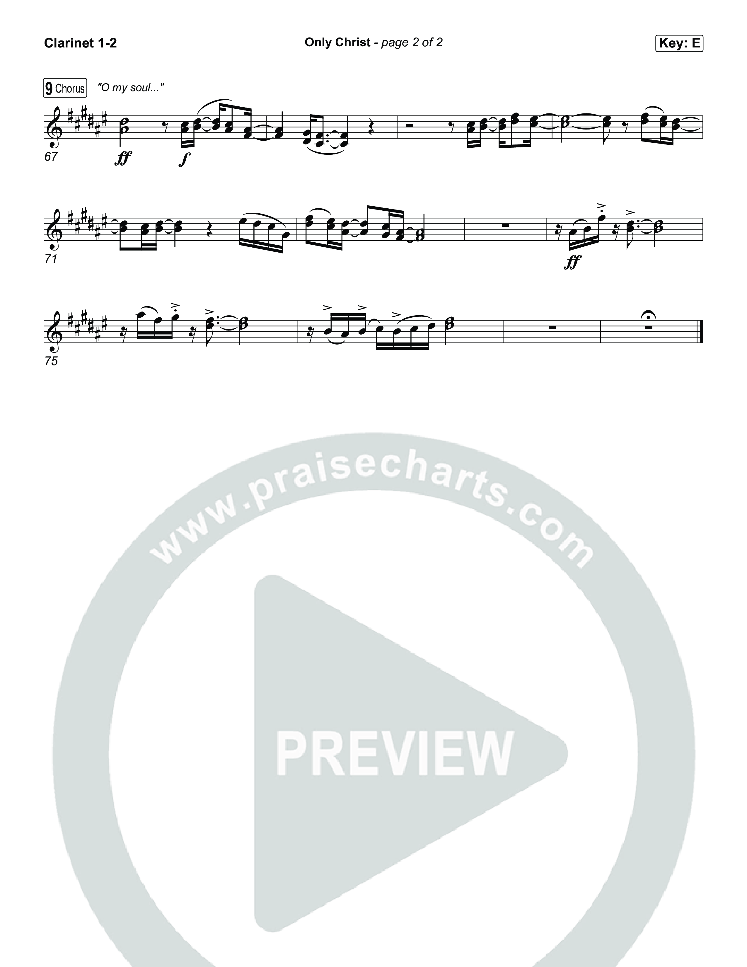 Only Christ Clarinet 1,2 (The Worship Initiative / Watermark Music / Hayden Browning)