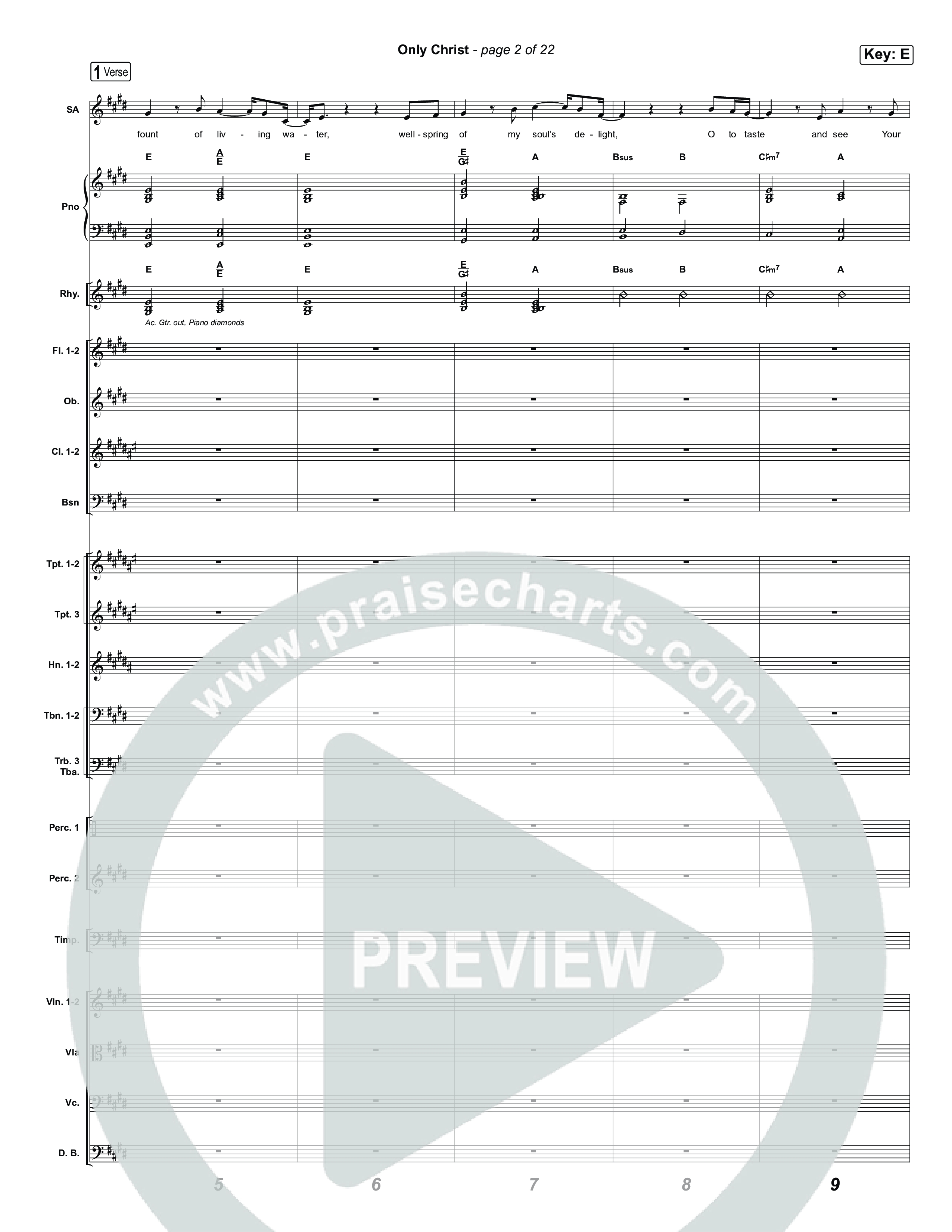 Only Christ Conductor's Score (The Worship Initiative / Watermark Music / Hayden Browning)