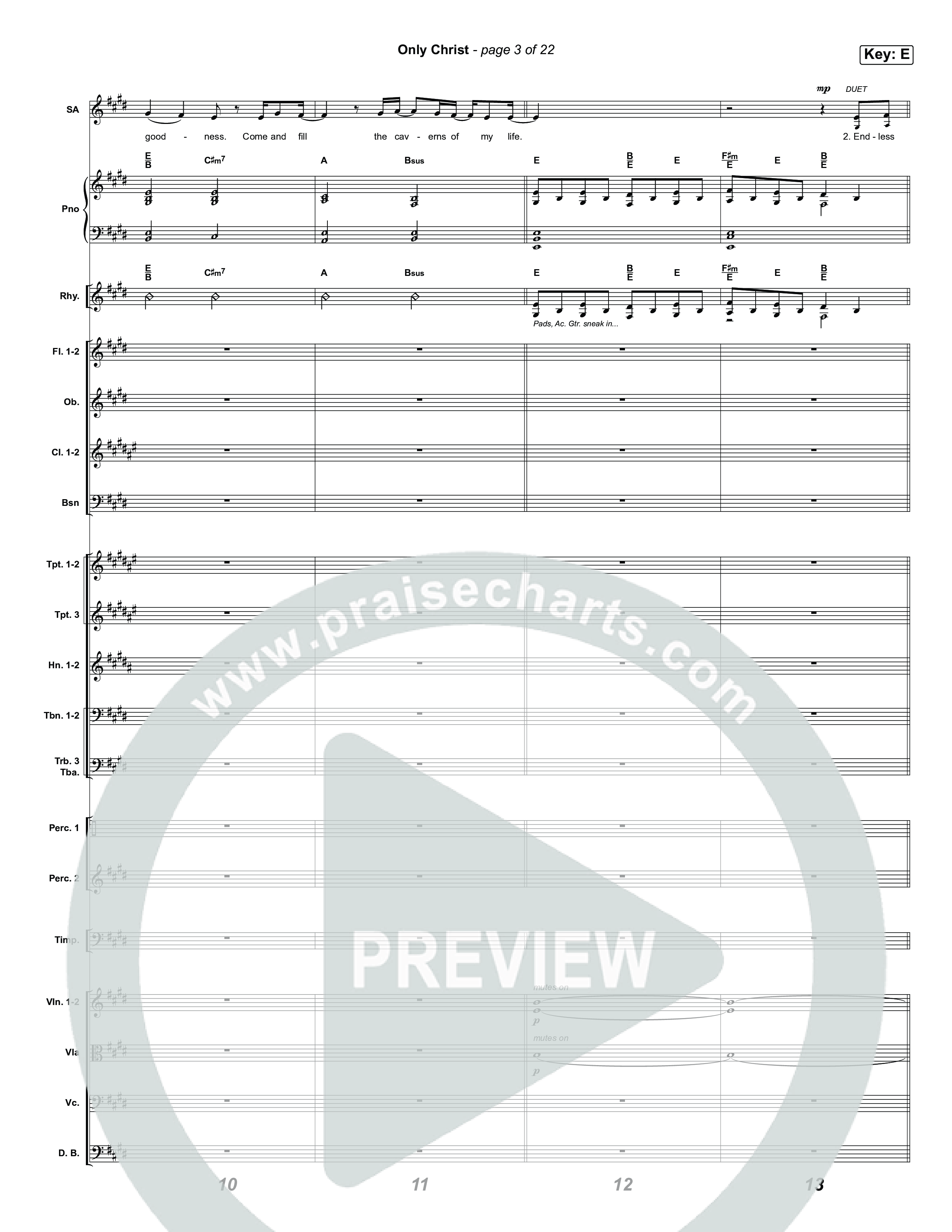Only Christ Conductor's Score (The Worship Initiative / Watermark Music / Hayden Browning)