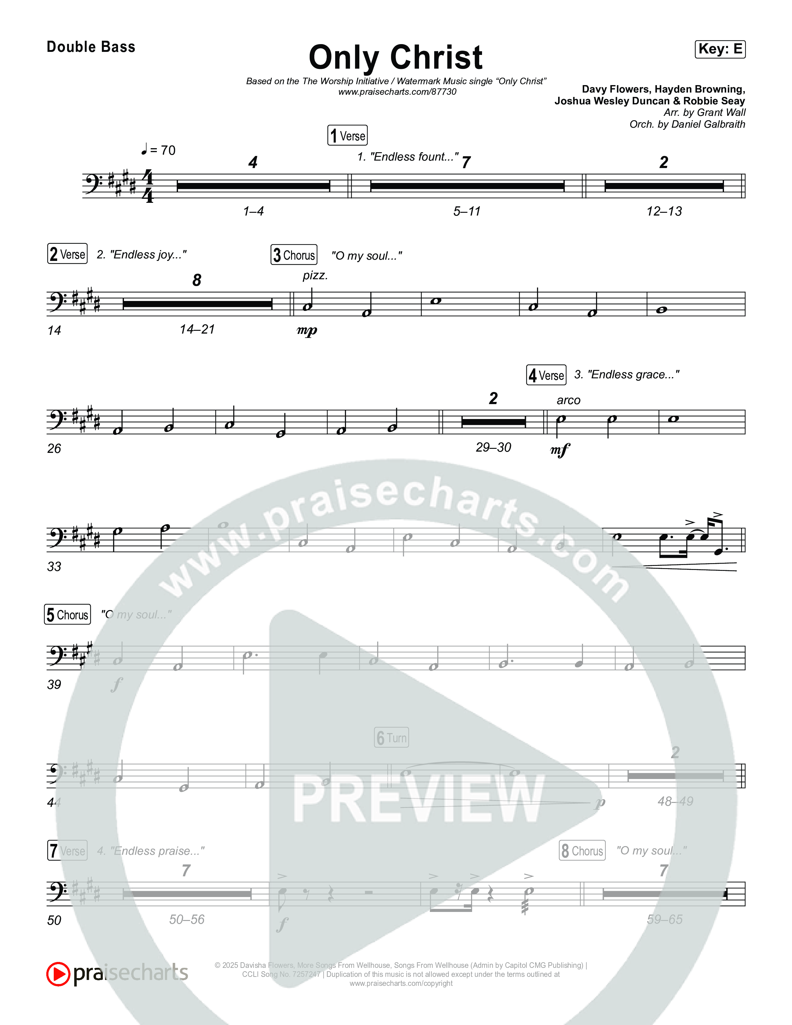 Only Christ String Bass (The Worship Initiative / Watermark Music / Hayden Browning)