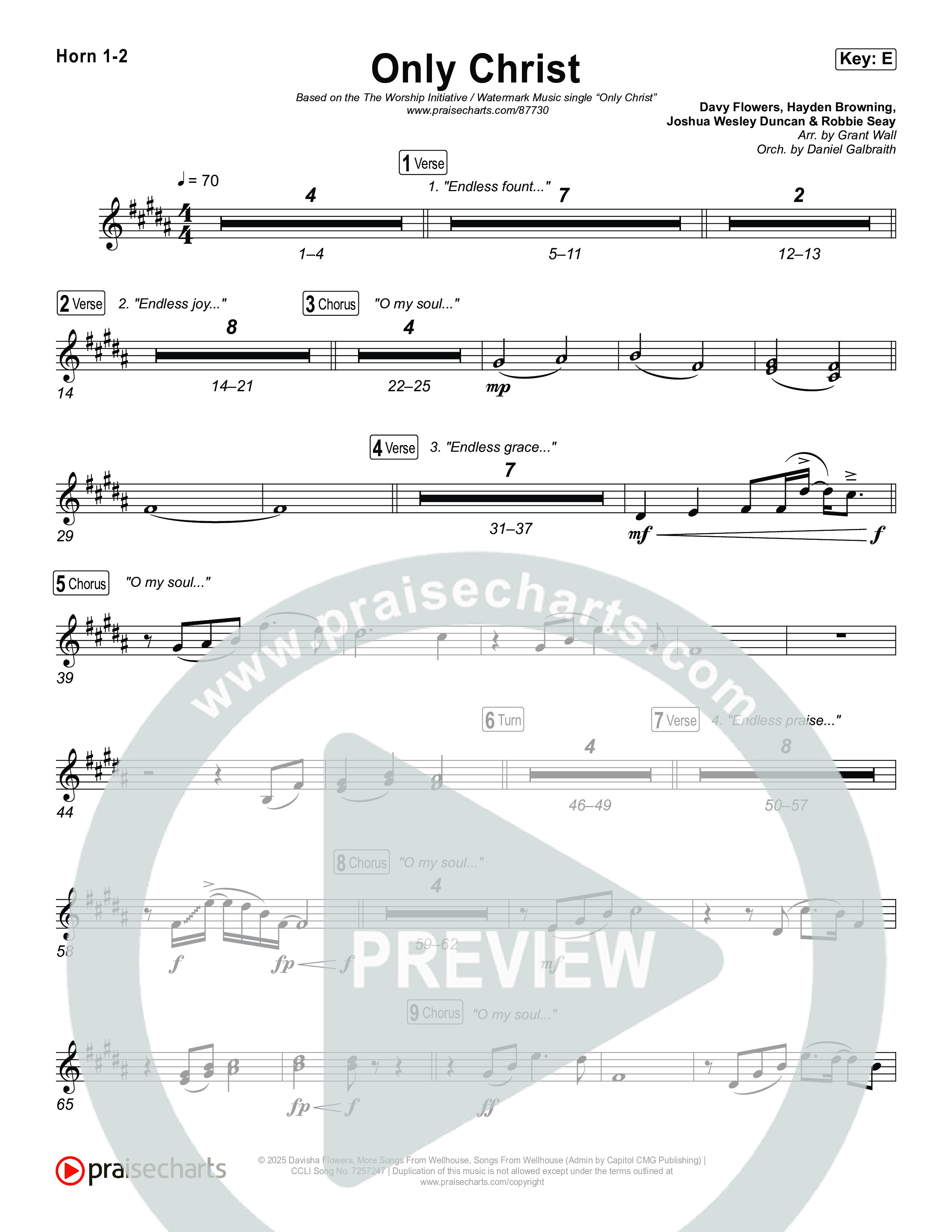 Only Christ French Horn 1,2 (The Worship Initiative / Watermark Music / Hayden Browning)