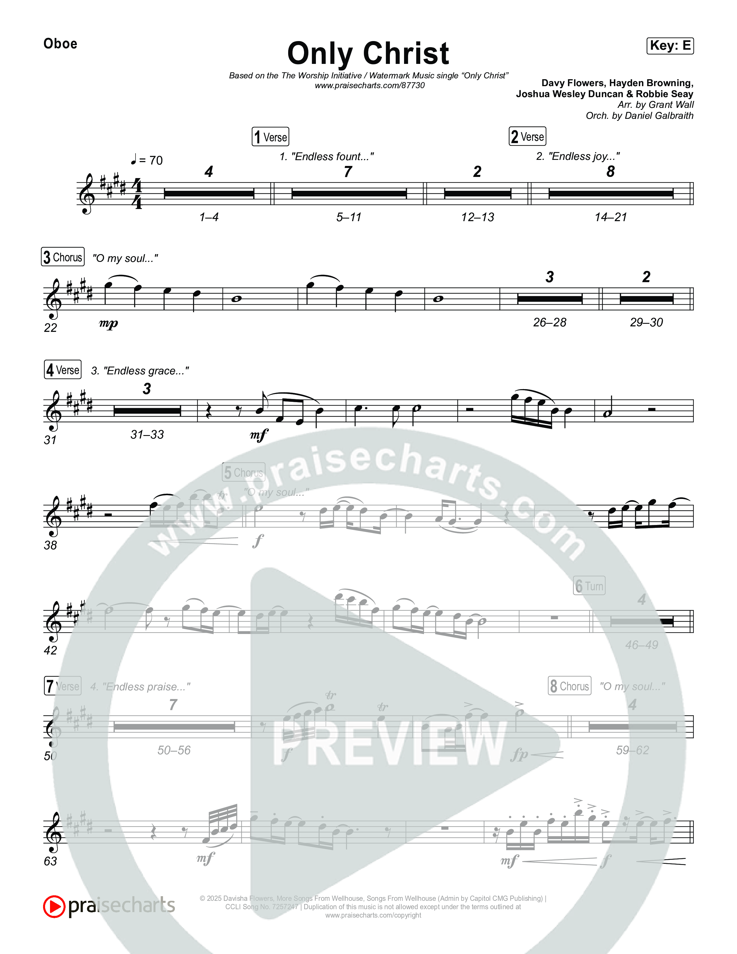 Only Christ Oboe (The Worship Initiative / Watermark Music / Hayden Browning)