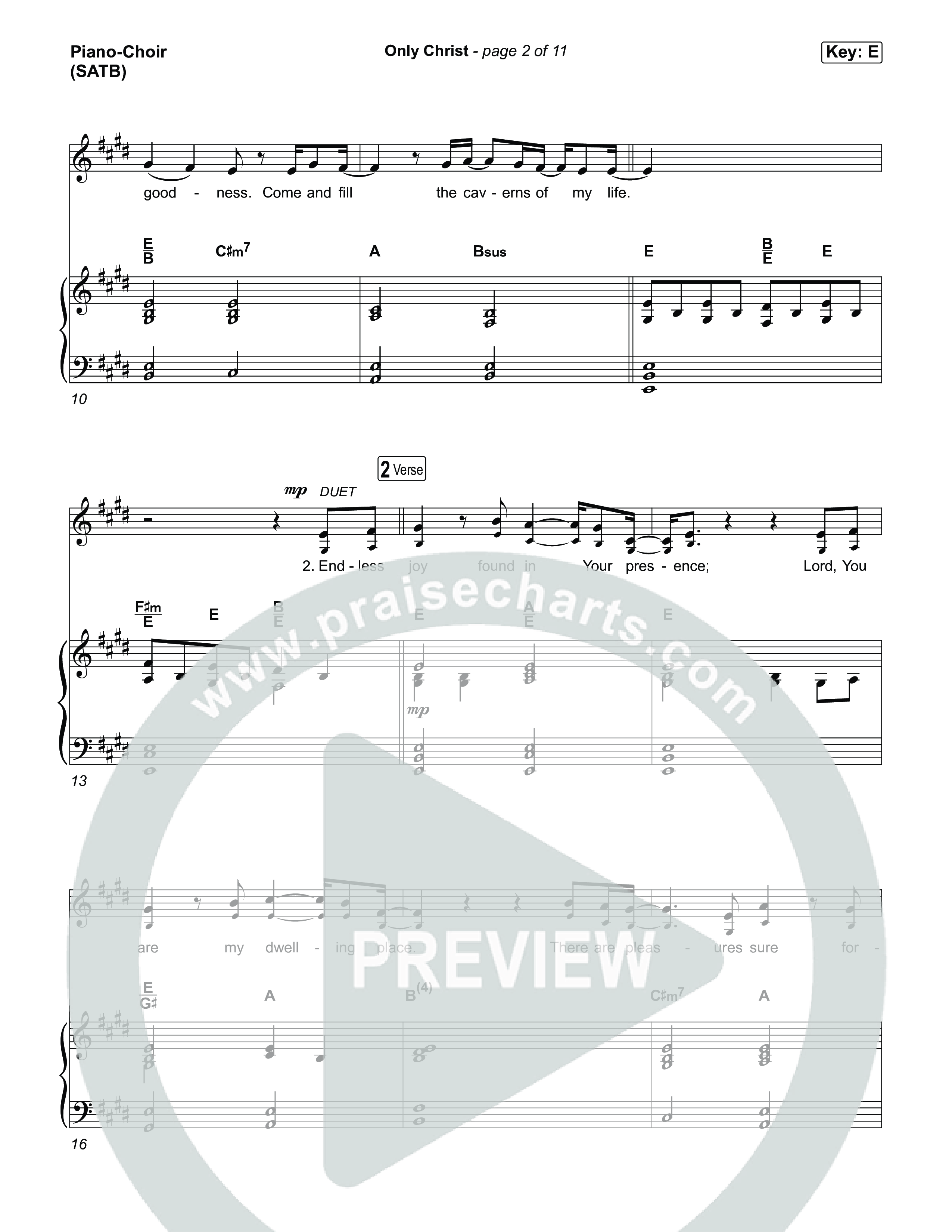 Only Christ Piano/Vocal (SATB) (The Worship Initiative / Watermark Music / Hayden Browning)