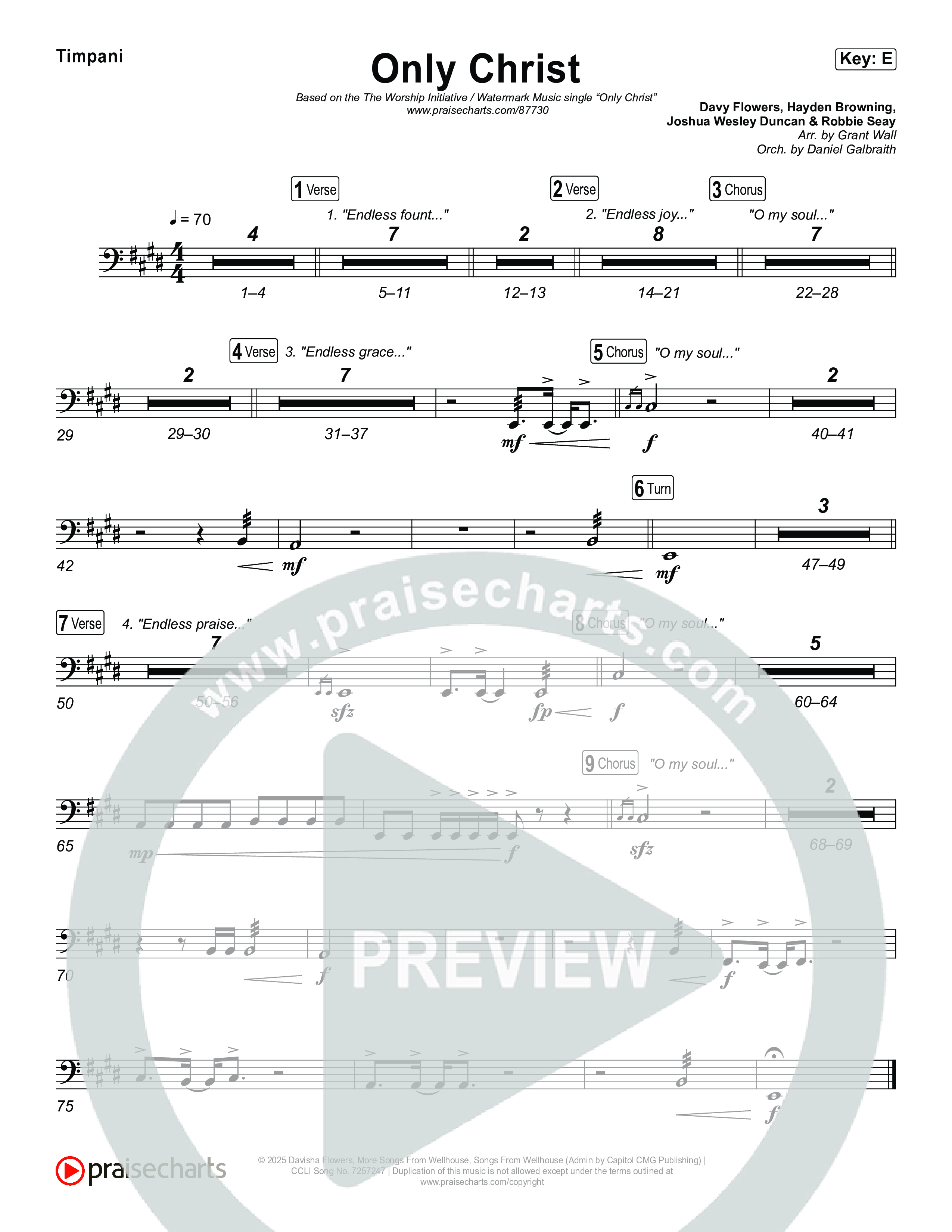 Only Christ Timpani (The Worship Initiative / Watermark Music / Hayden Browning)