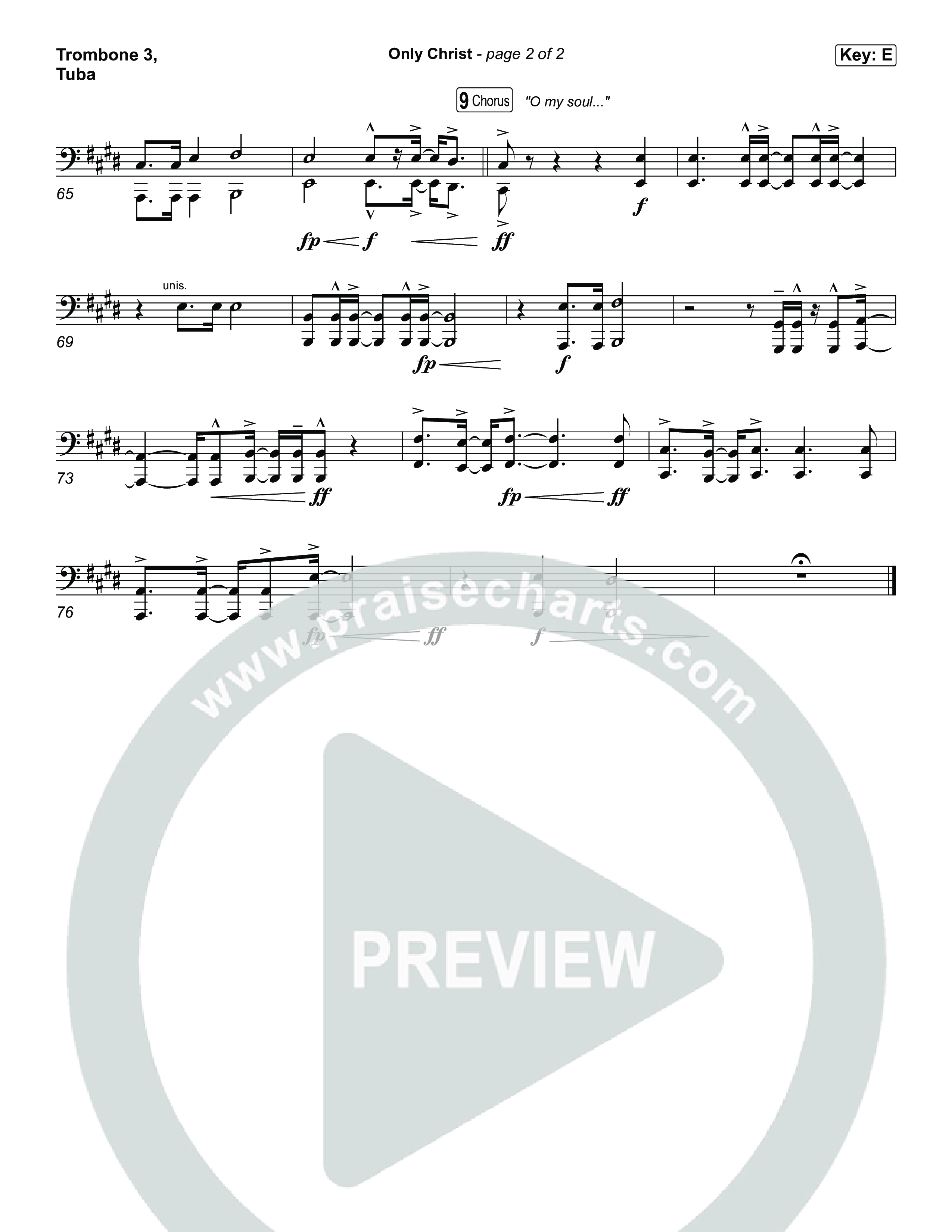 Only Christ Trombone 3/Tuba (The Worship Initiative / Watermark Music / Hayden Browning)