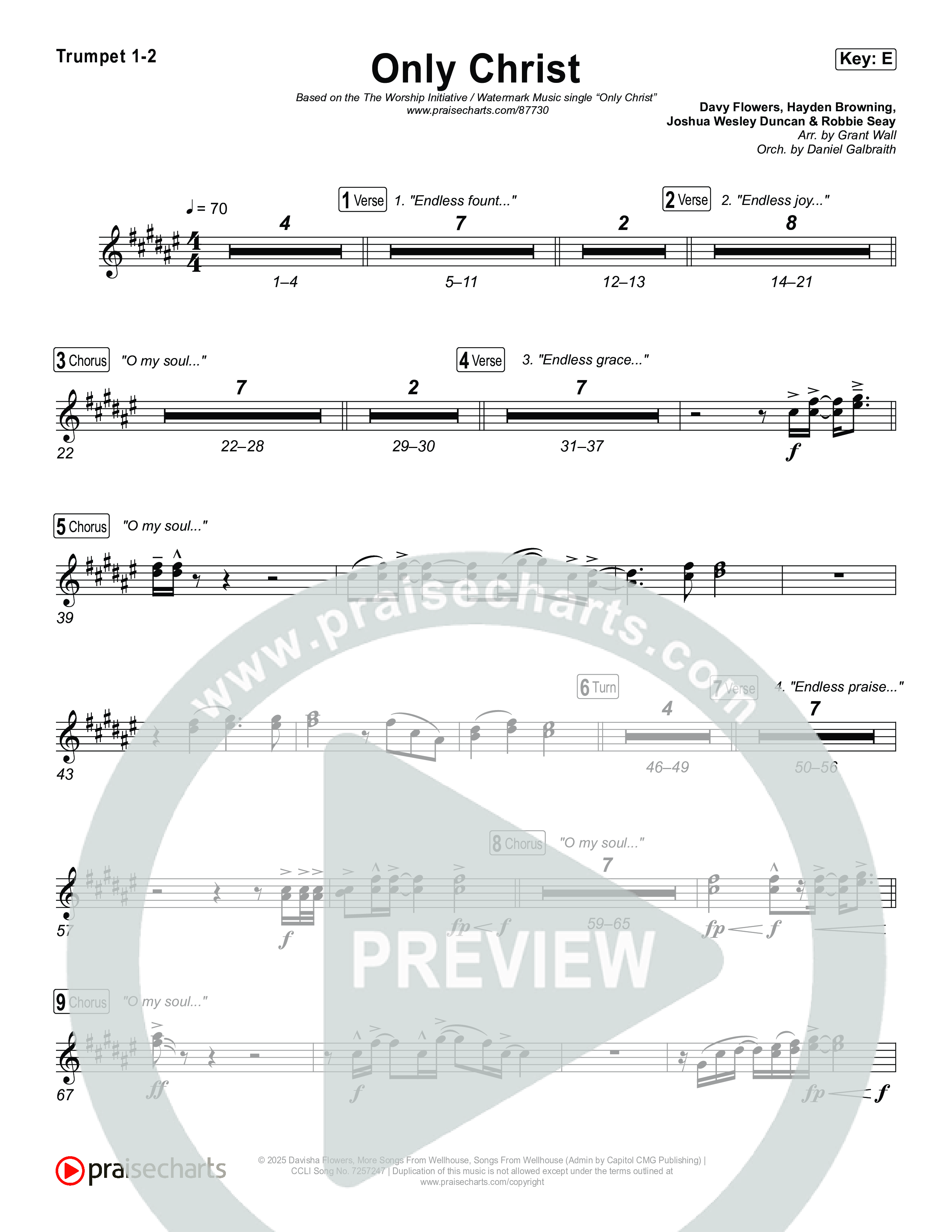 Only Christ Trumpet 1,2 (The Worship Initiative / Watermark Music / Hayden Browning)