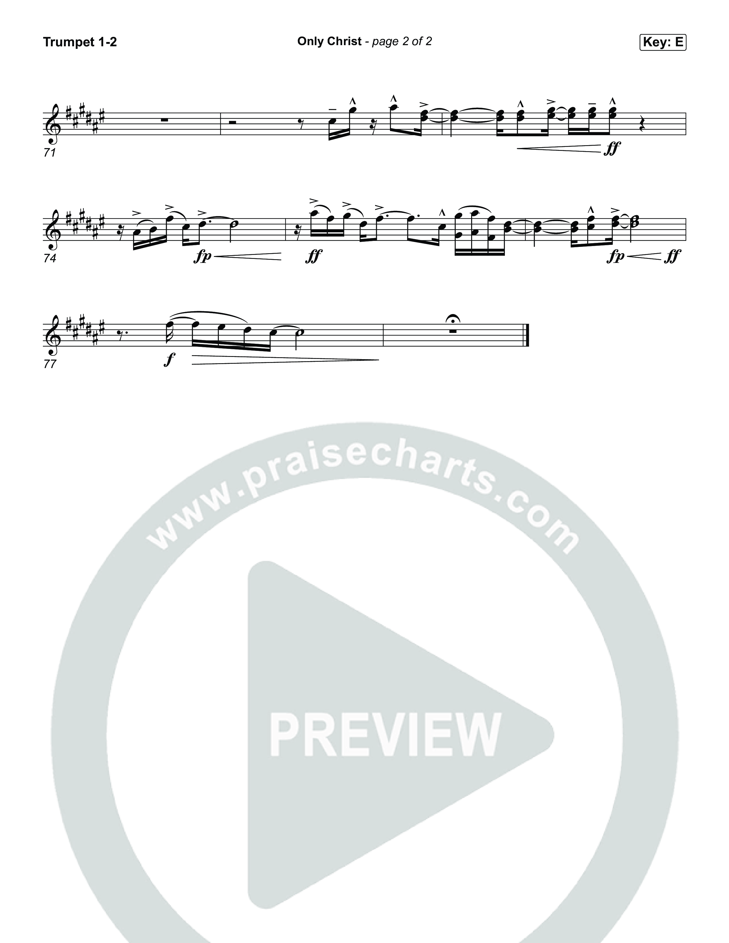 Only Christ Trumpet 1,2 (The Worship Initiative / Watermark Music / Hayden Browning)