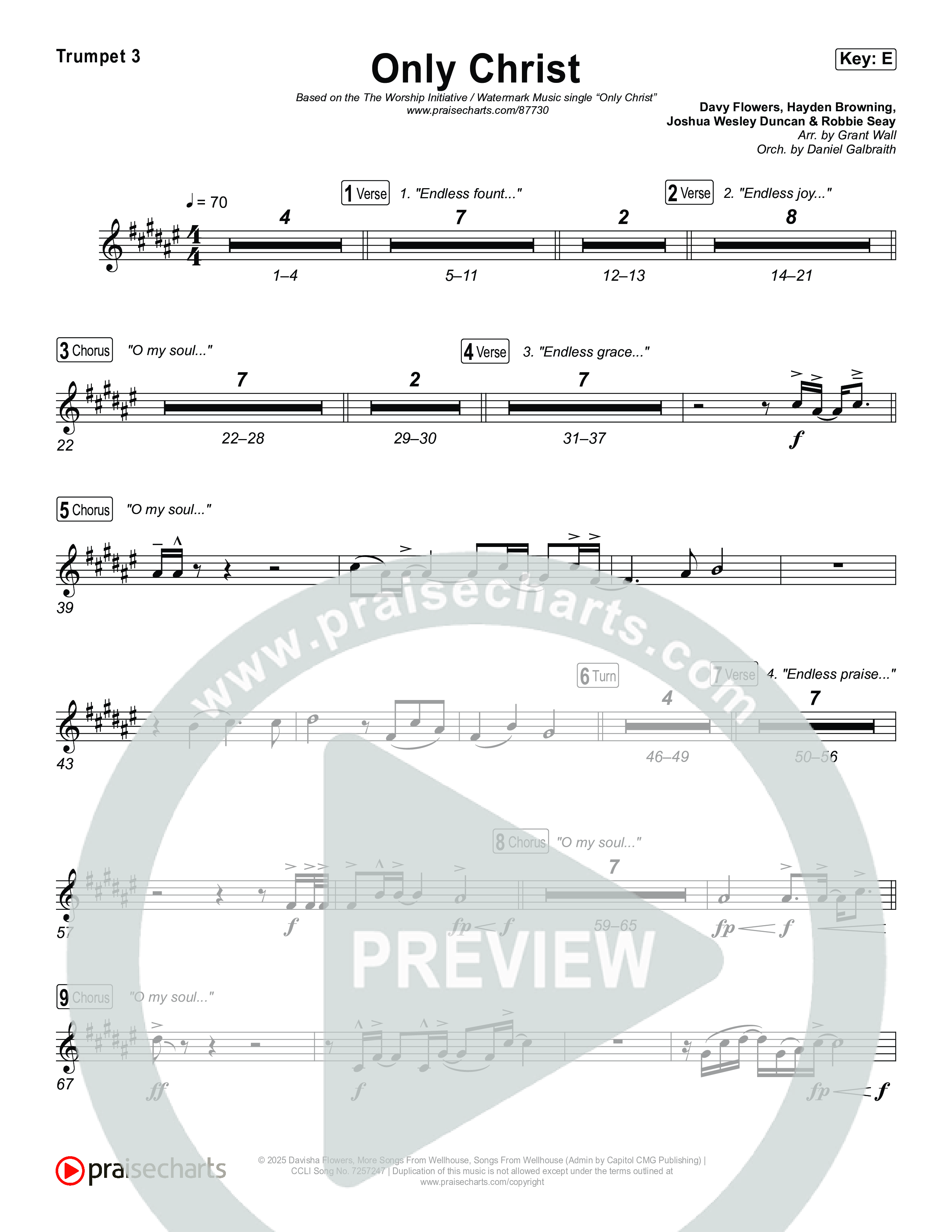 Only Christ Trumpet 1,2 (The Worship Initiative / Watermark Music / Hayden Browning)